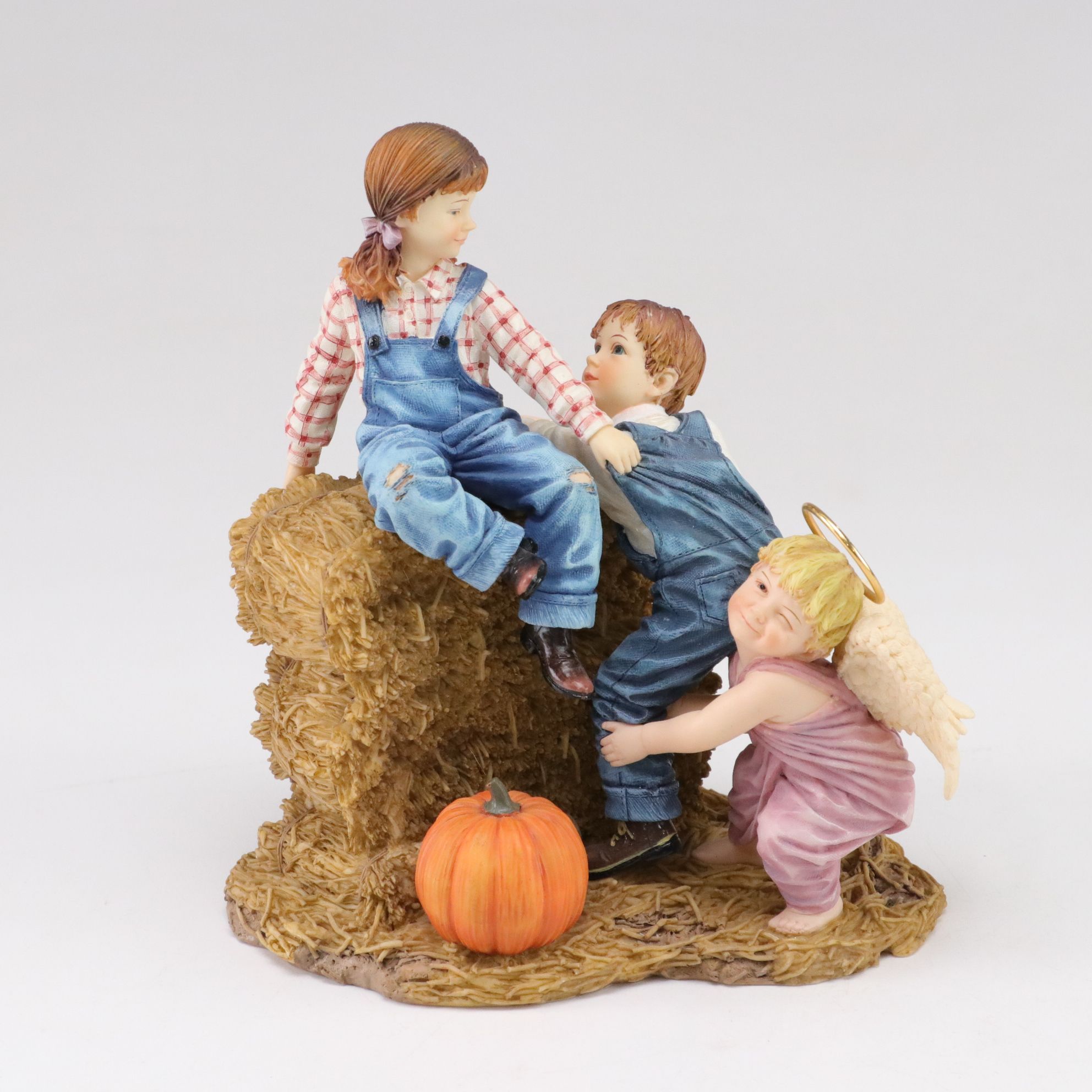 Almost Angels "His Burden is Light" Figurine with "Angel Kisses" Plate and More