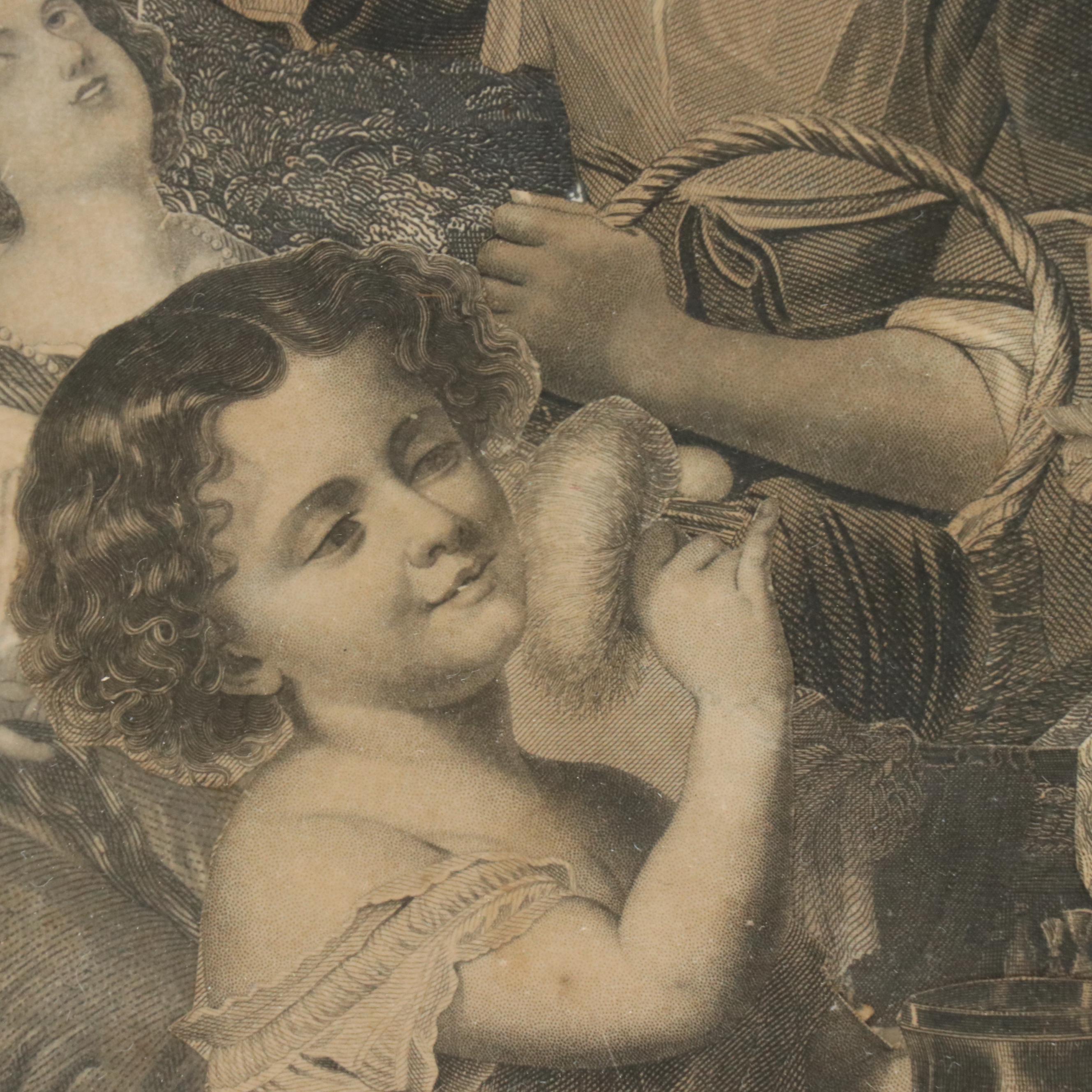 Collage of Cutout Figurative Engravings