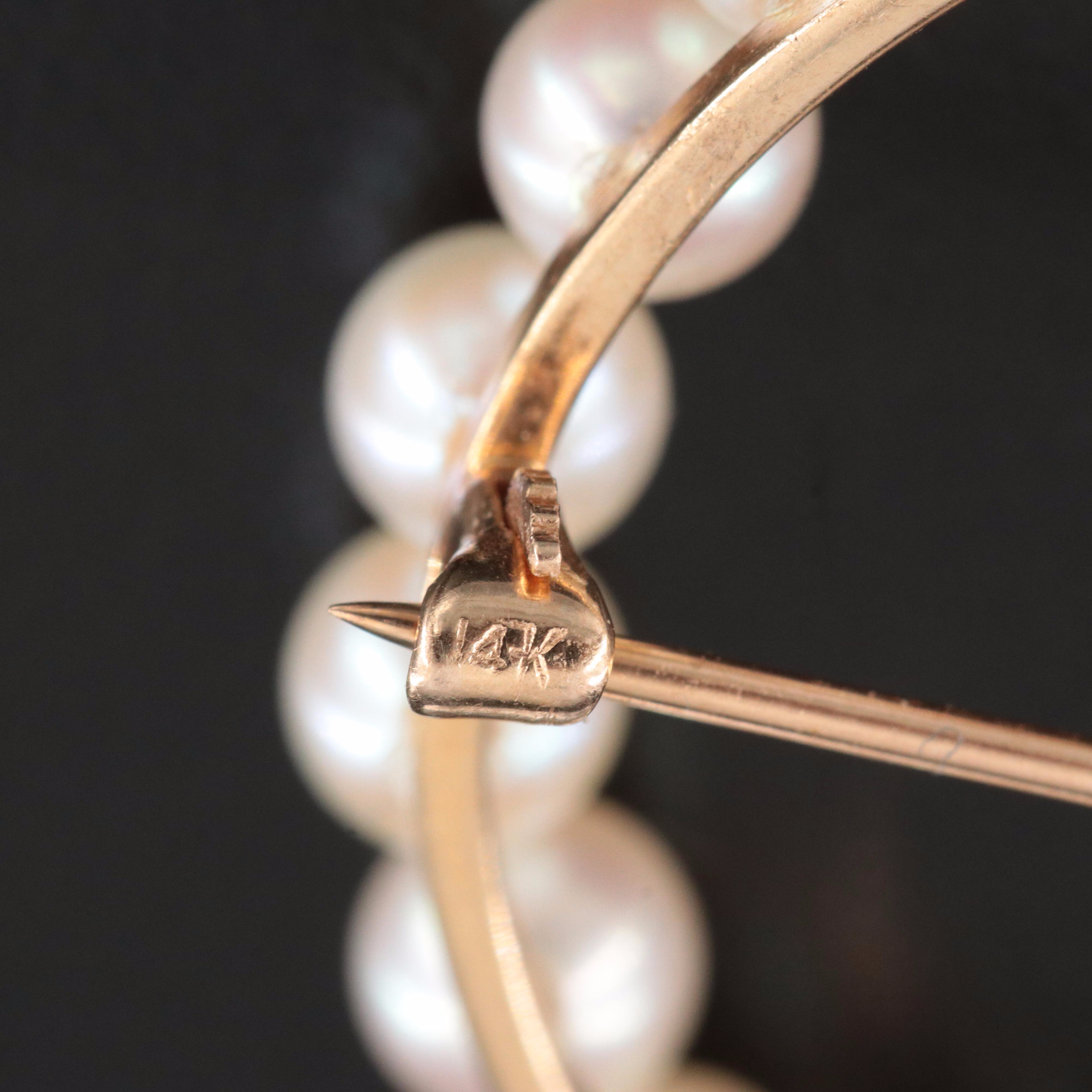 14K Pearl Brooch