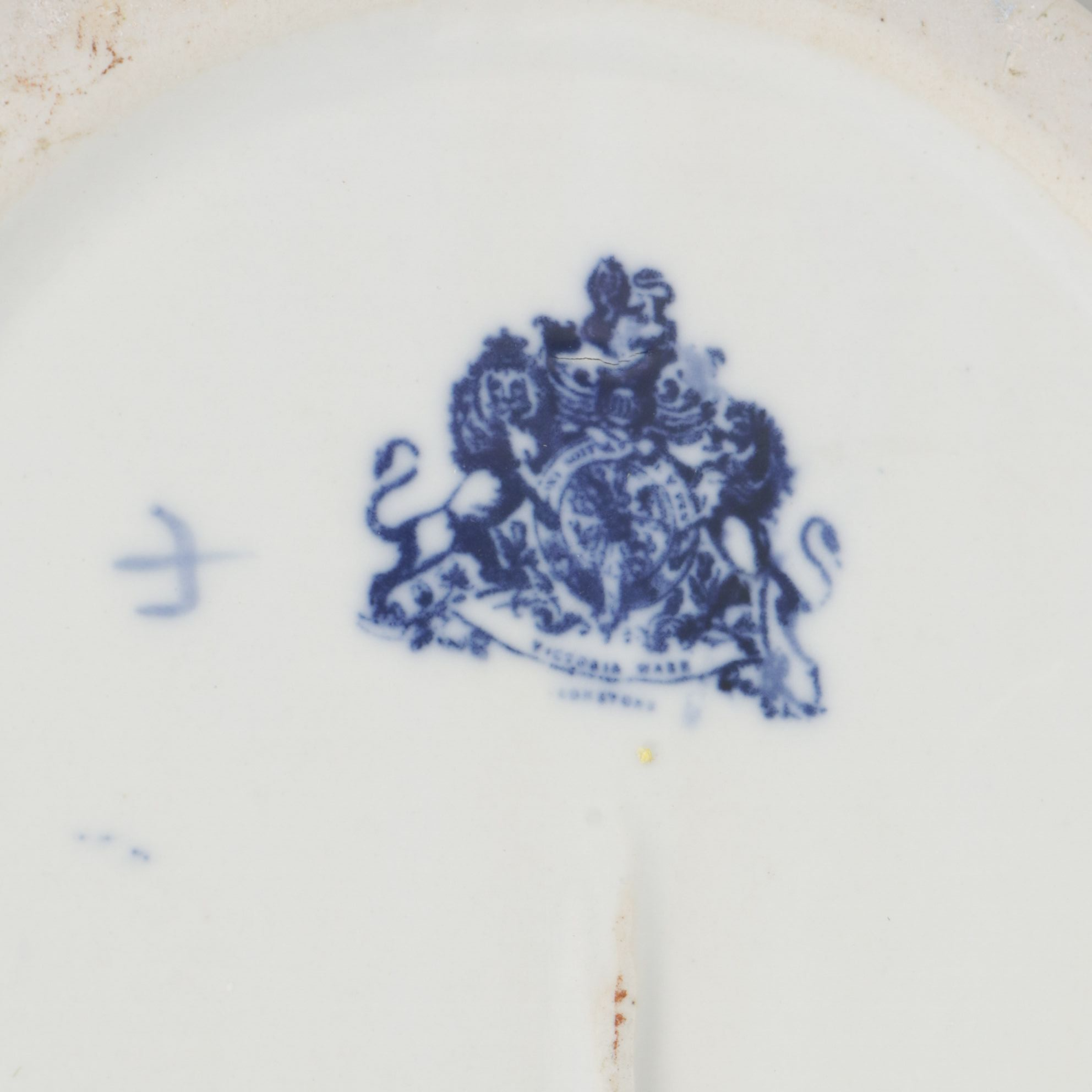 Victoria Ware Ironstone Reproduction Planter with Faux Flower Bouquet