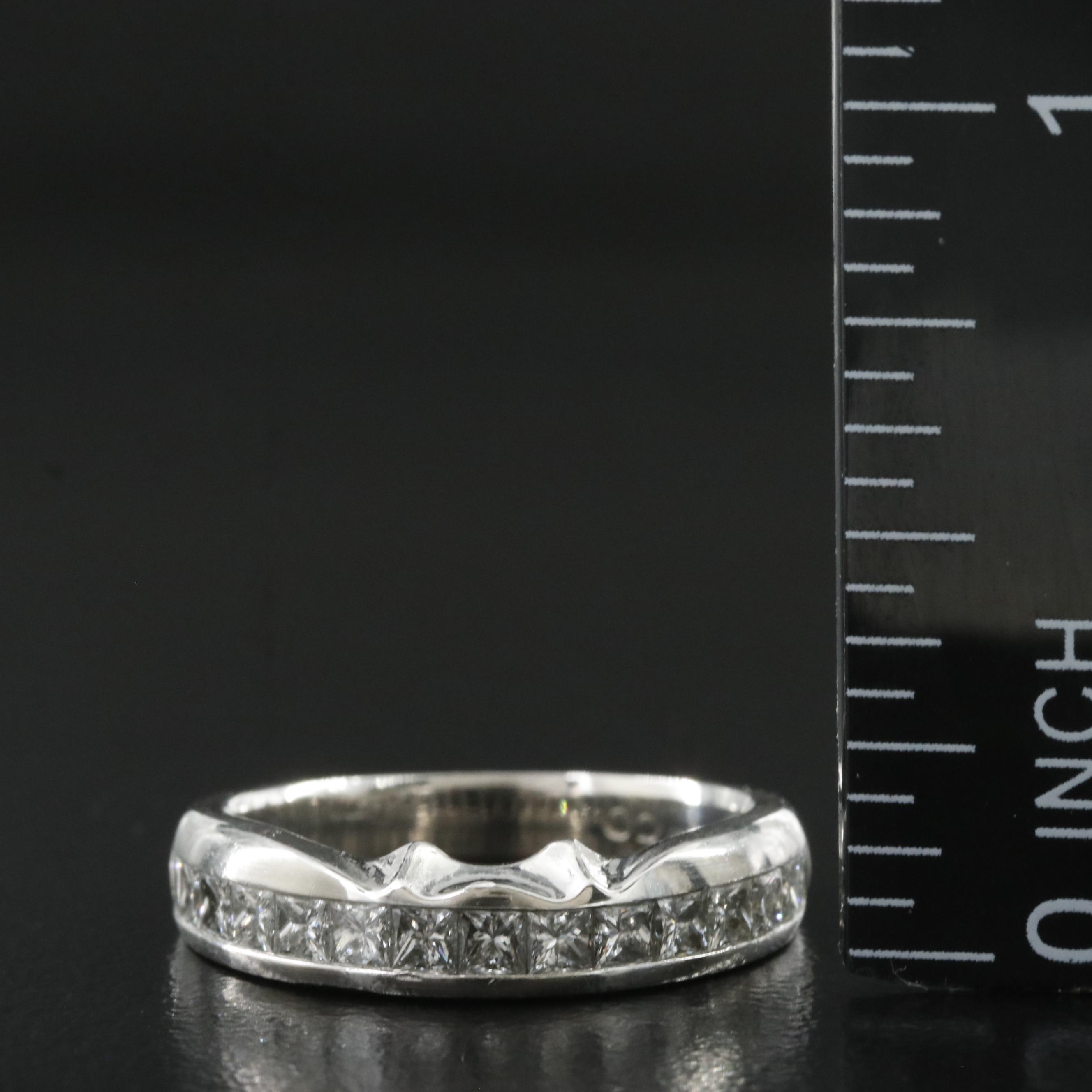 Platinum 0.75 CTW Diamond Contoured Band