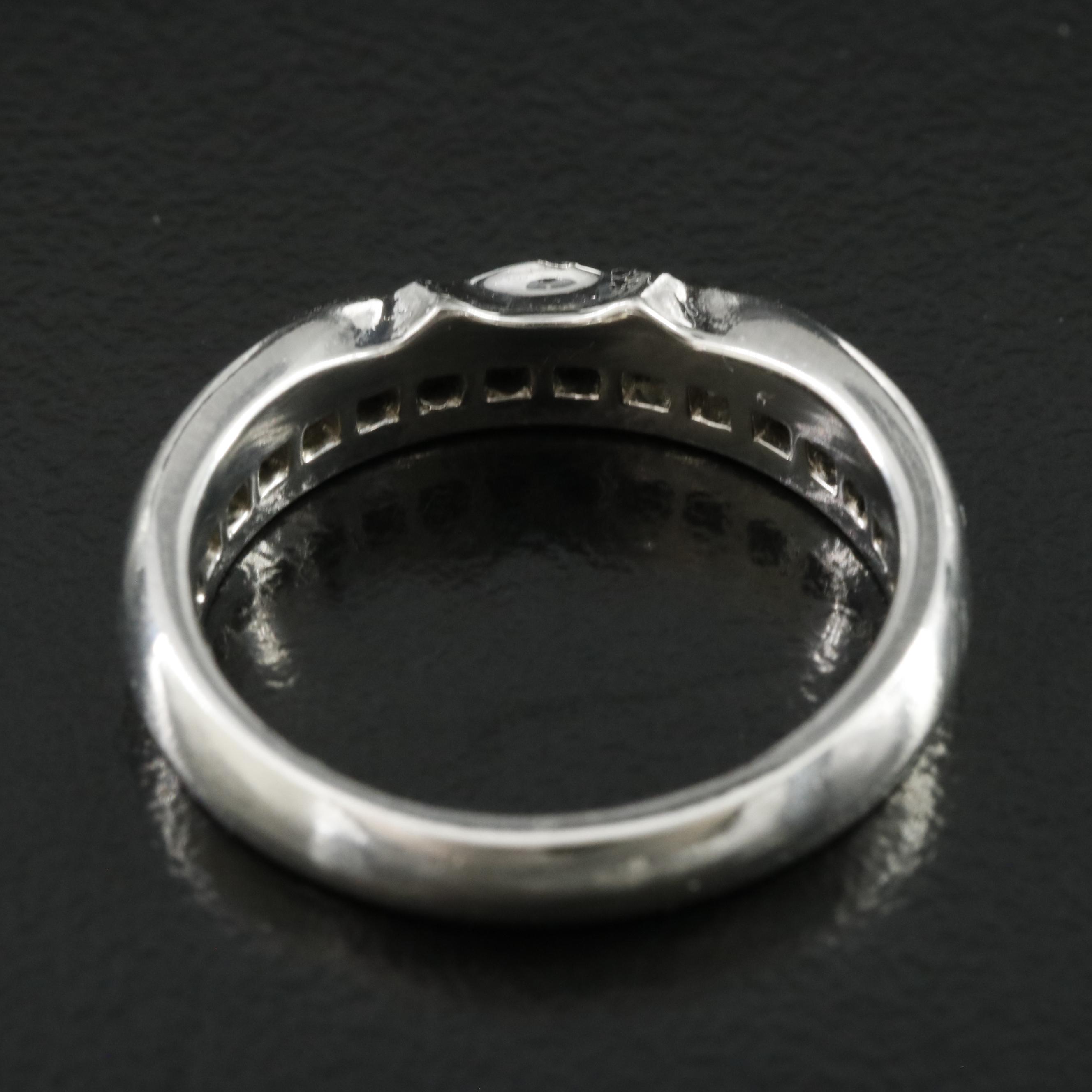 Platinum 0.75 CTW Diamond Contoured Band