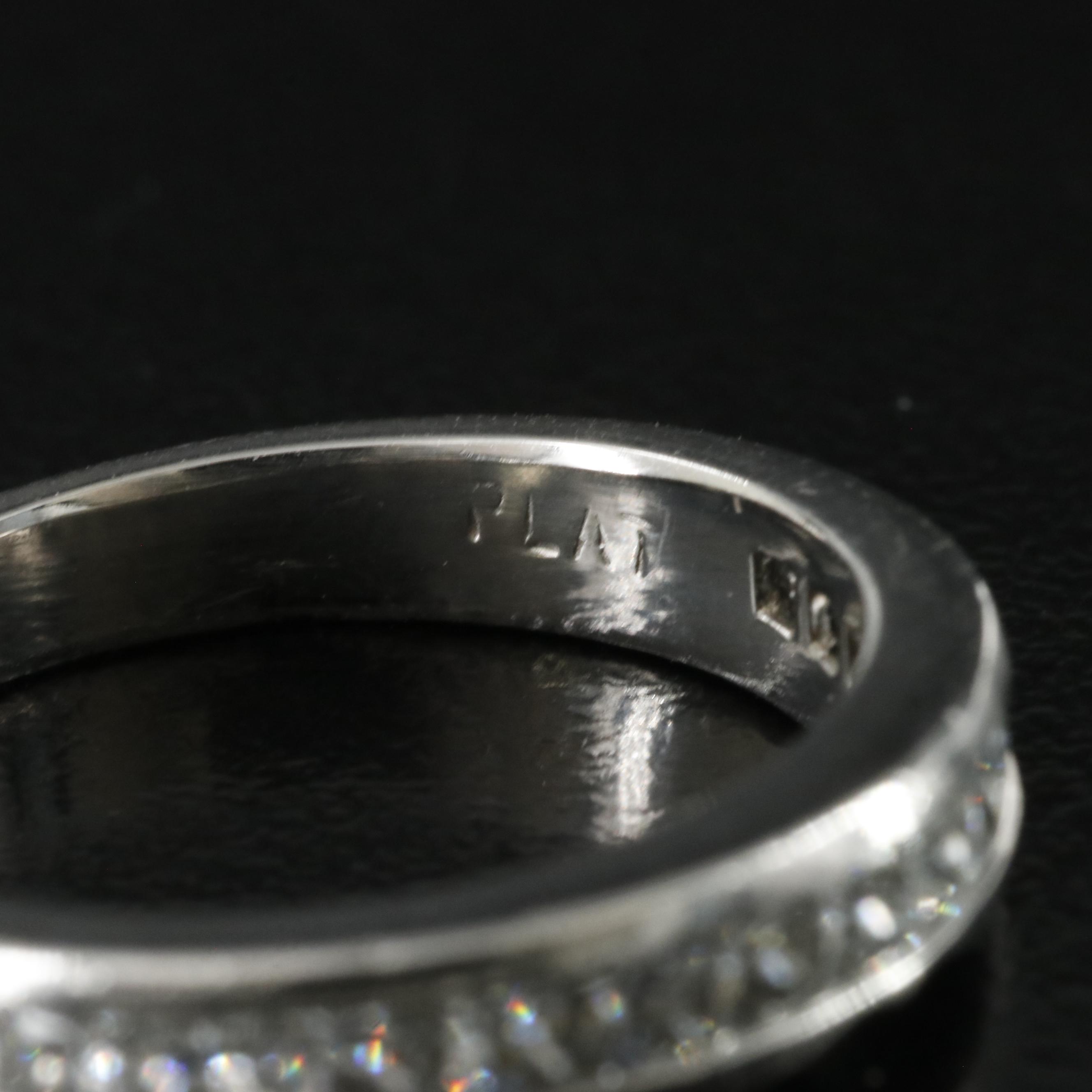 Platinum 0.75 CTW Diamond Contoured Band