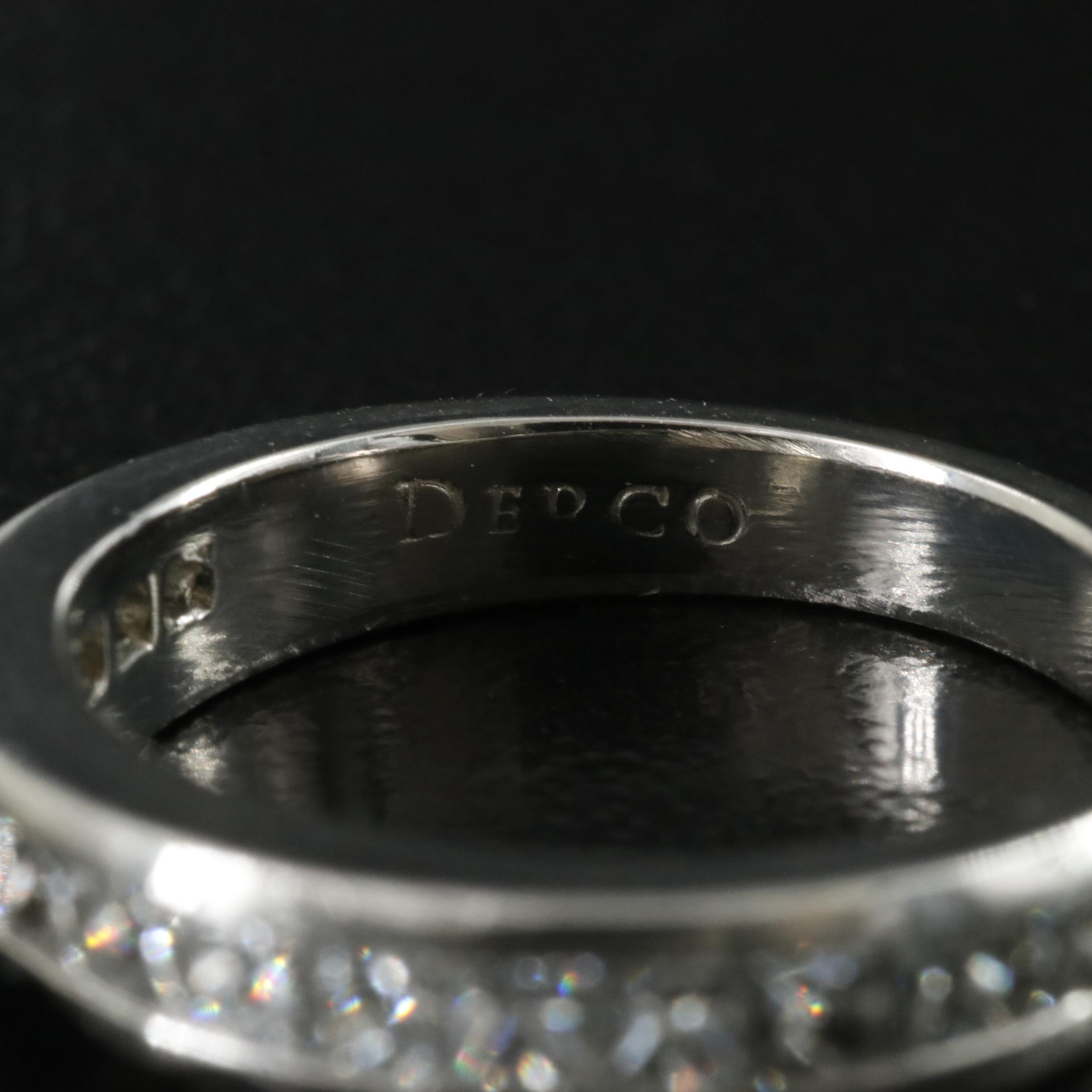 Platinum 0.75 CTW Diamond Contoured Band