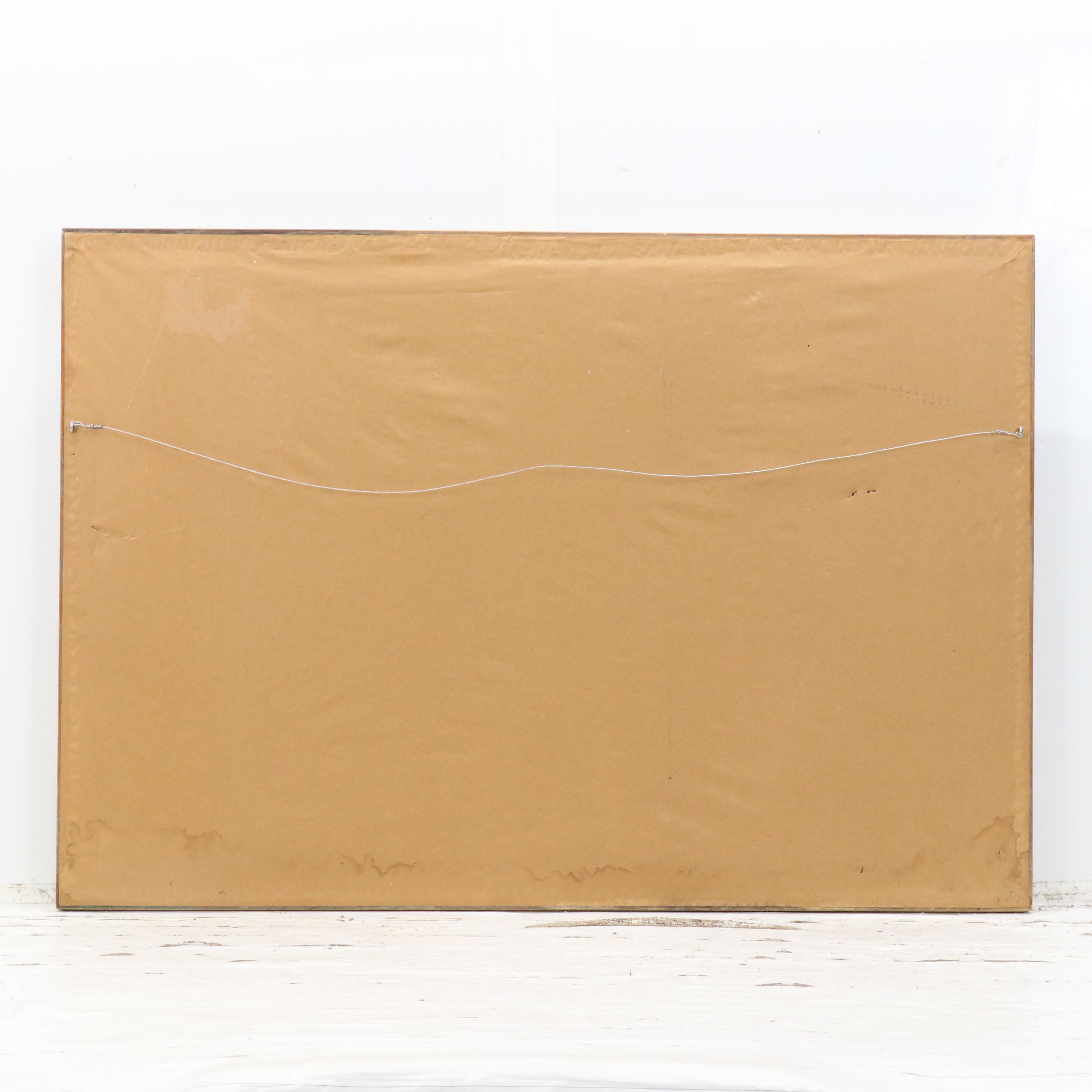 Acrylic Painting of Southwestern American Village Landscape