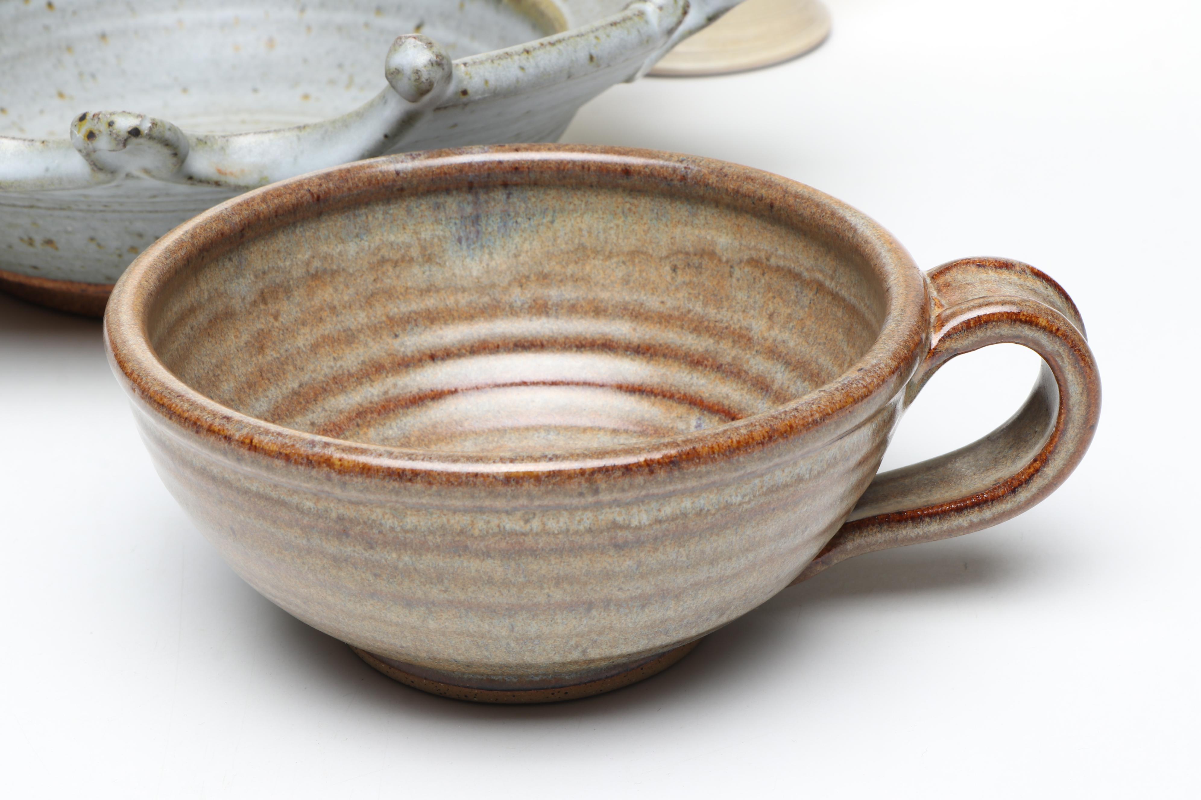 Nell Hazinski, More Signed Art Pottery Ewer, Pitcher and Bowls