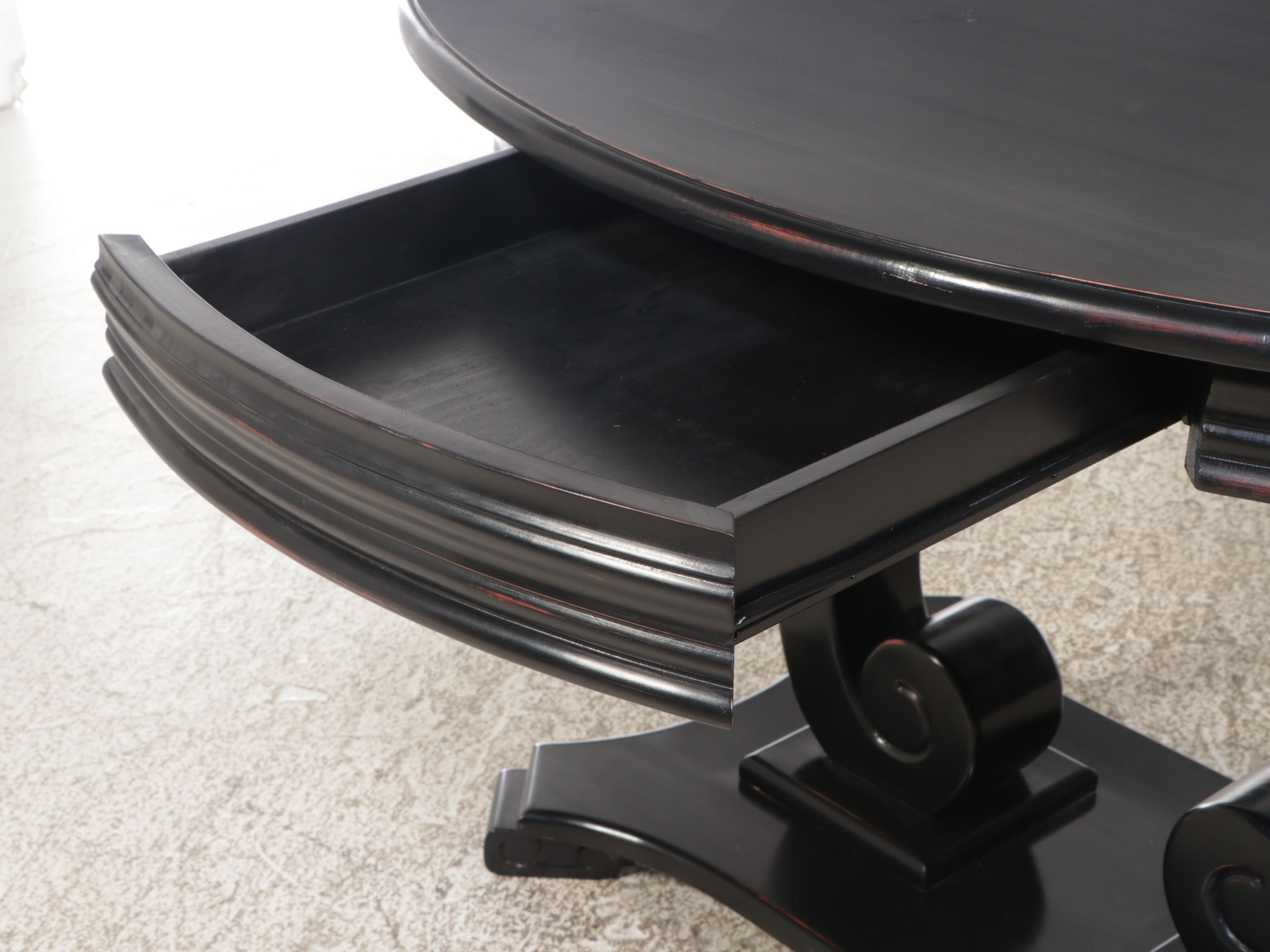 Empire Inspired Ebonized Wood Console Table