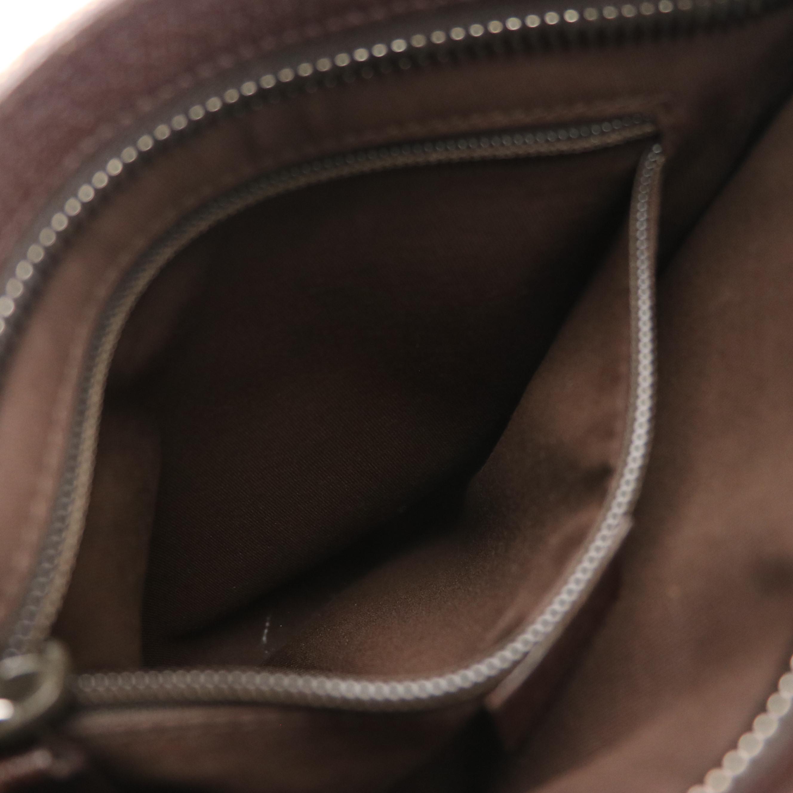 Gucci Flat Messenger Bag in GG Canvas and Brown Cinghiale Leather Trim