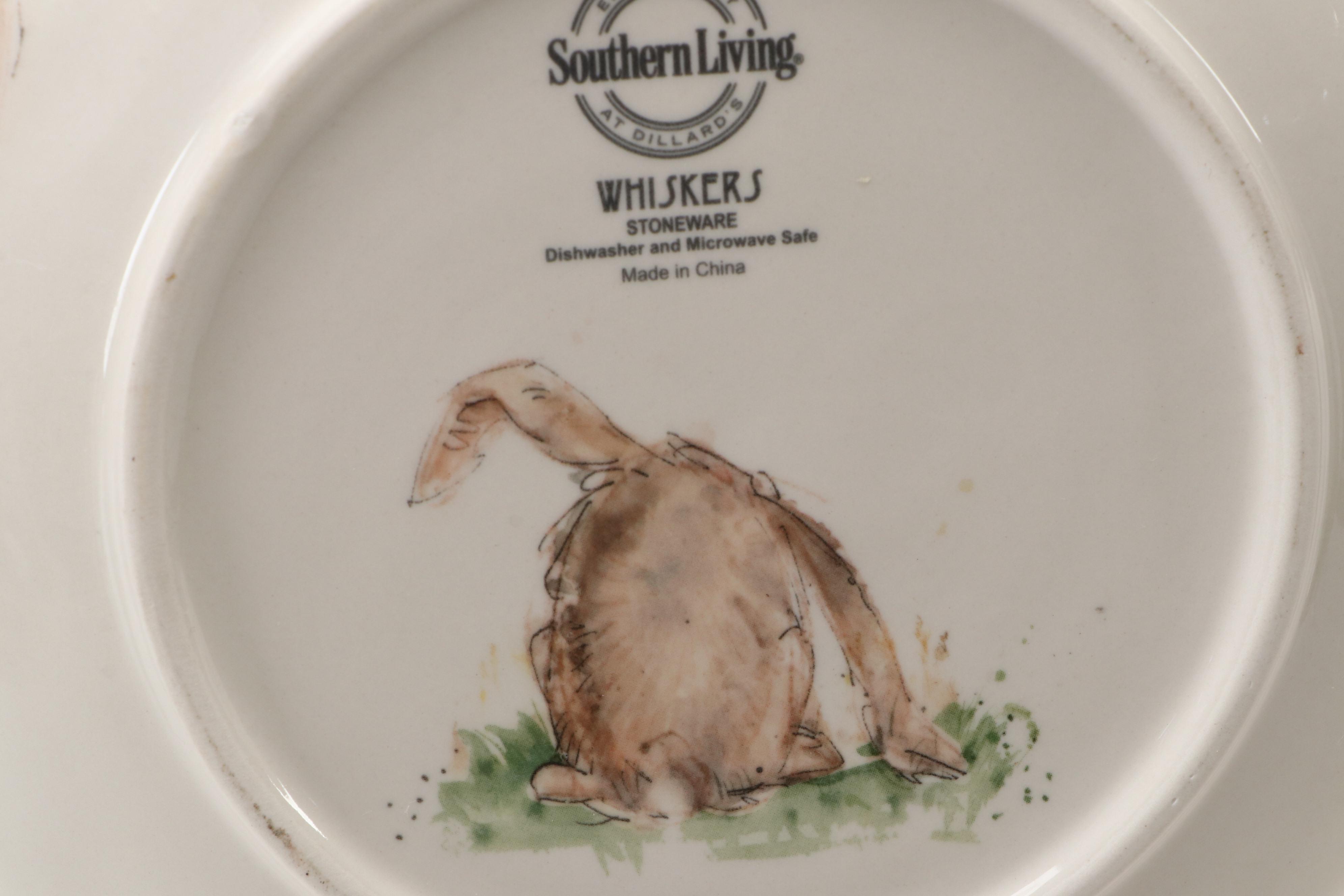 Southern Living Rabbit Pattern Ironstone Plates