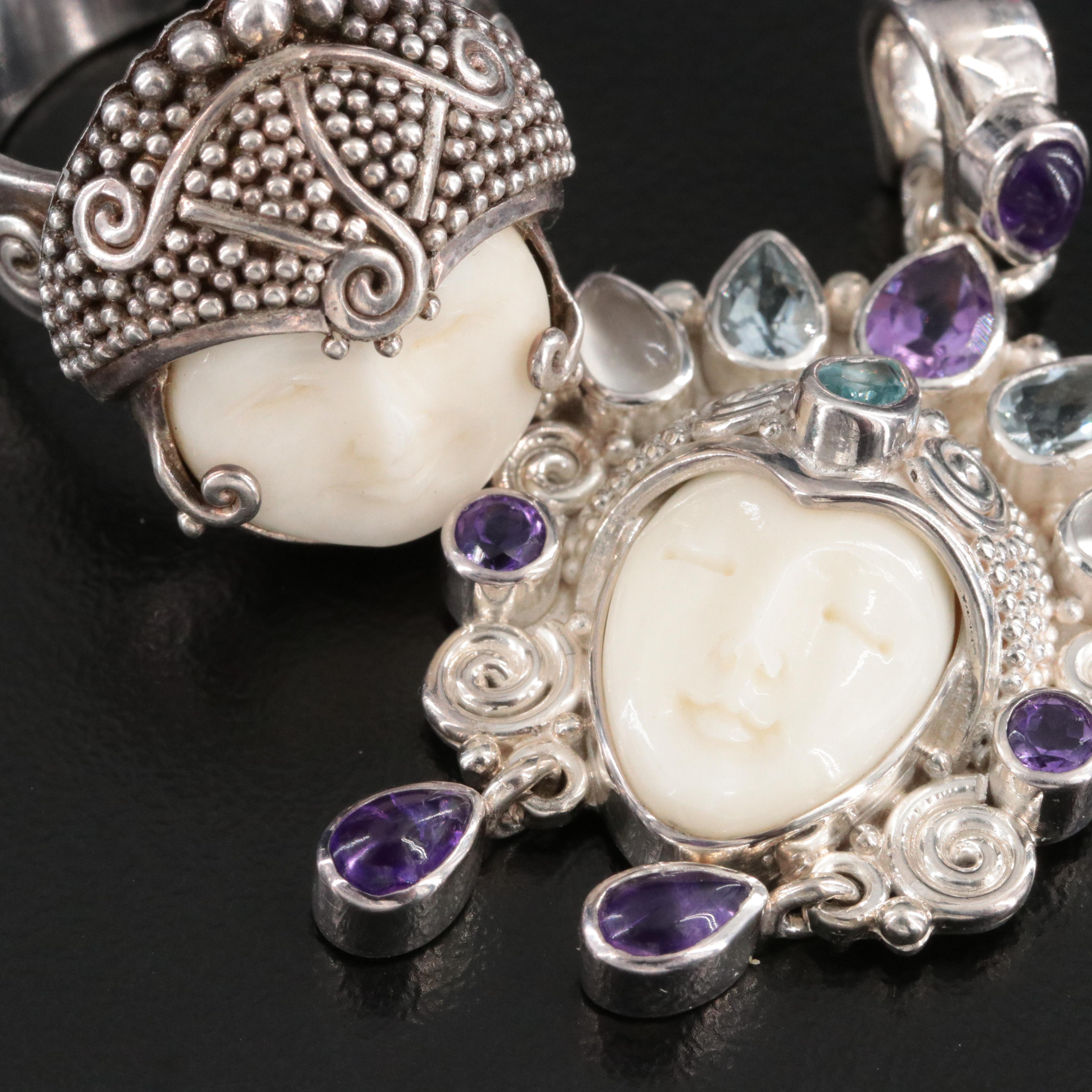 Sajen Sterling Ring and Gemstone Pendant