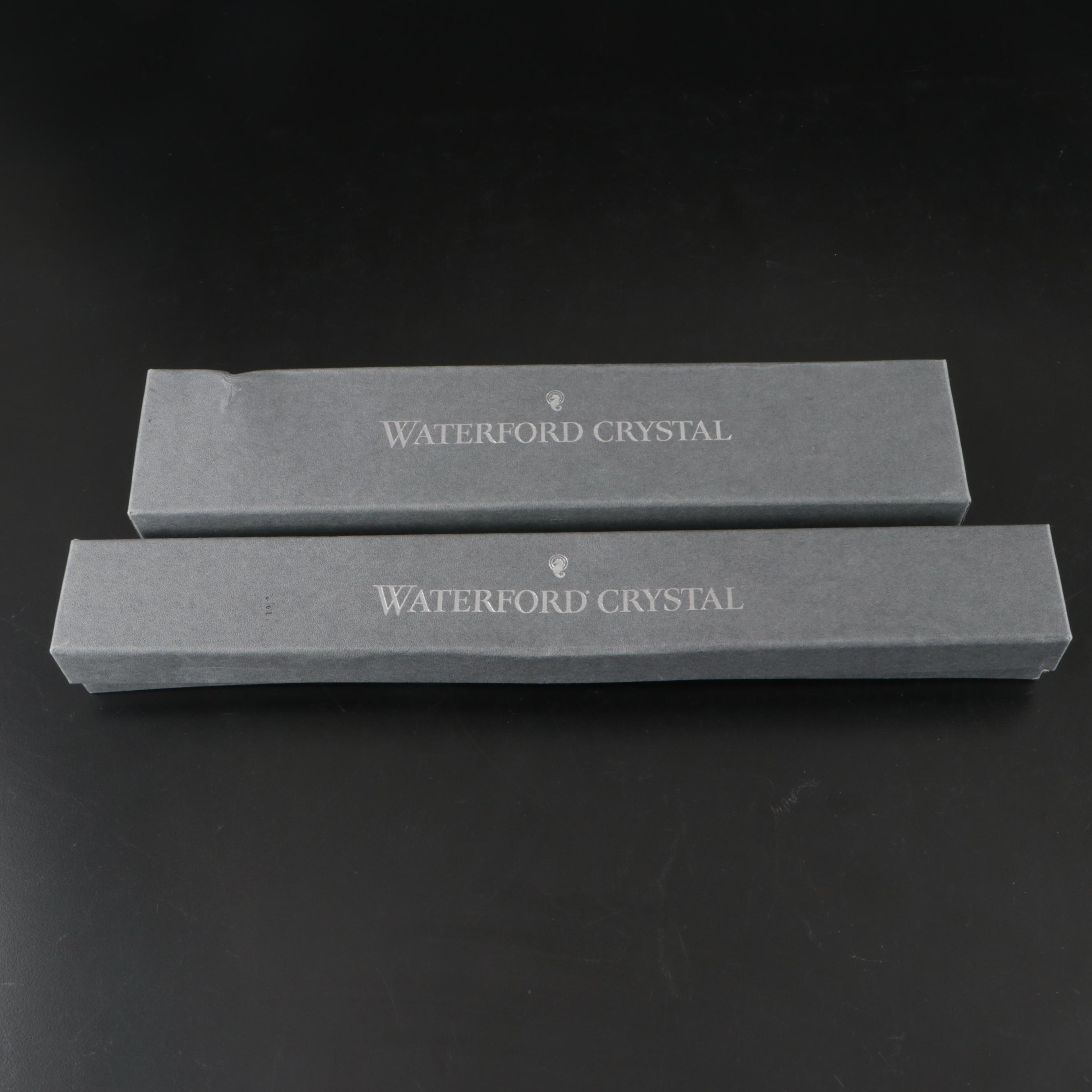 Waterford Crystal Handle Stainless Steel Cake Server and Knife