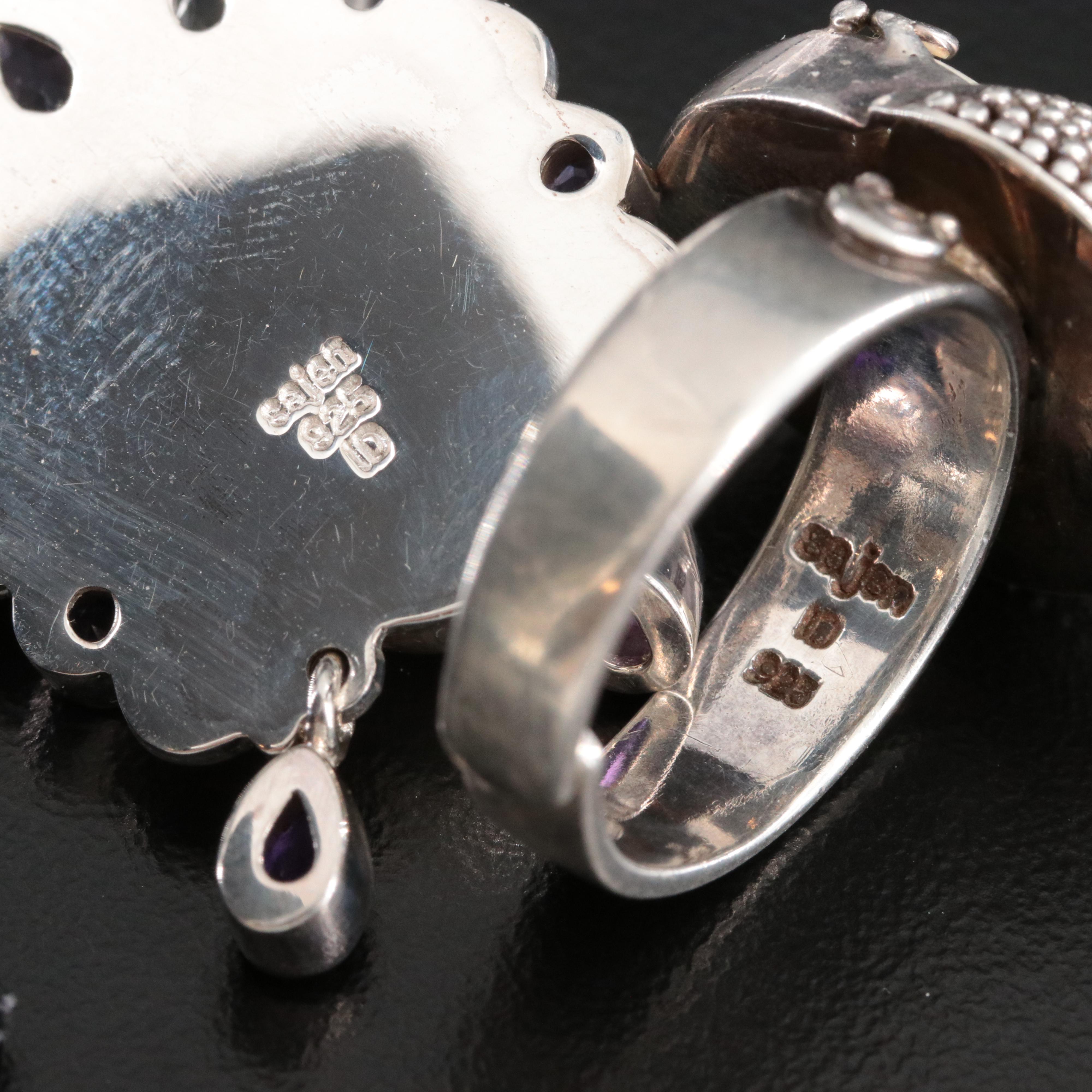 Sajen Sterling Ring and Gemstone Pendant