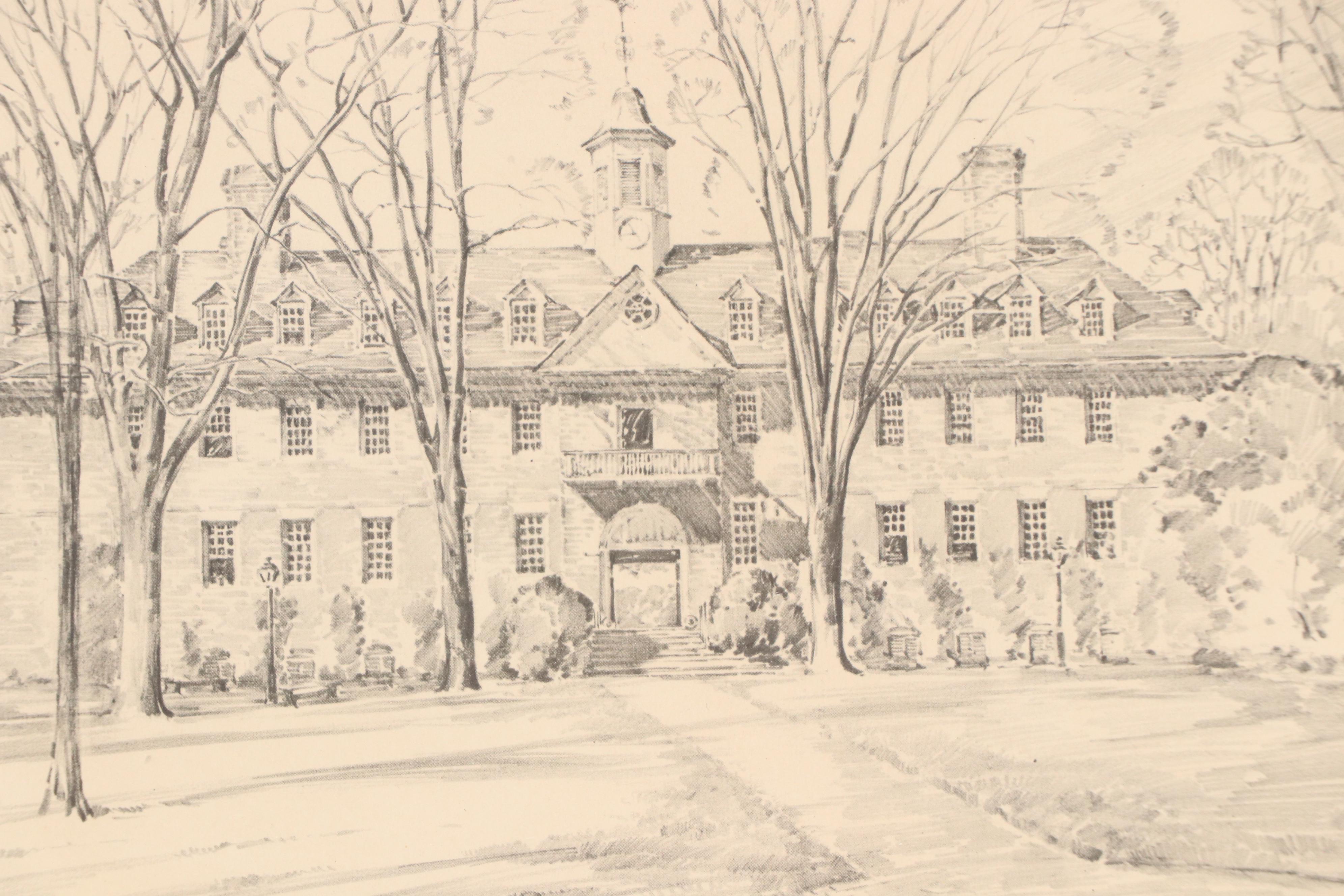 Halftones After Charles H. Overly of Buildings in Williamsburg, Virginia