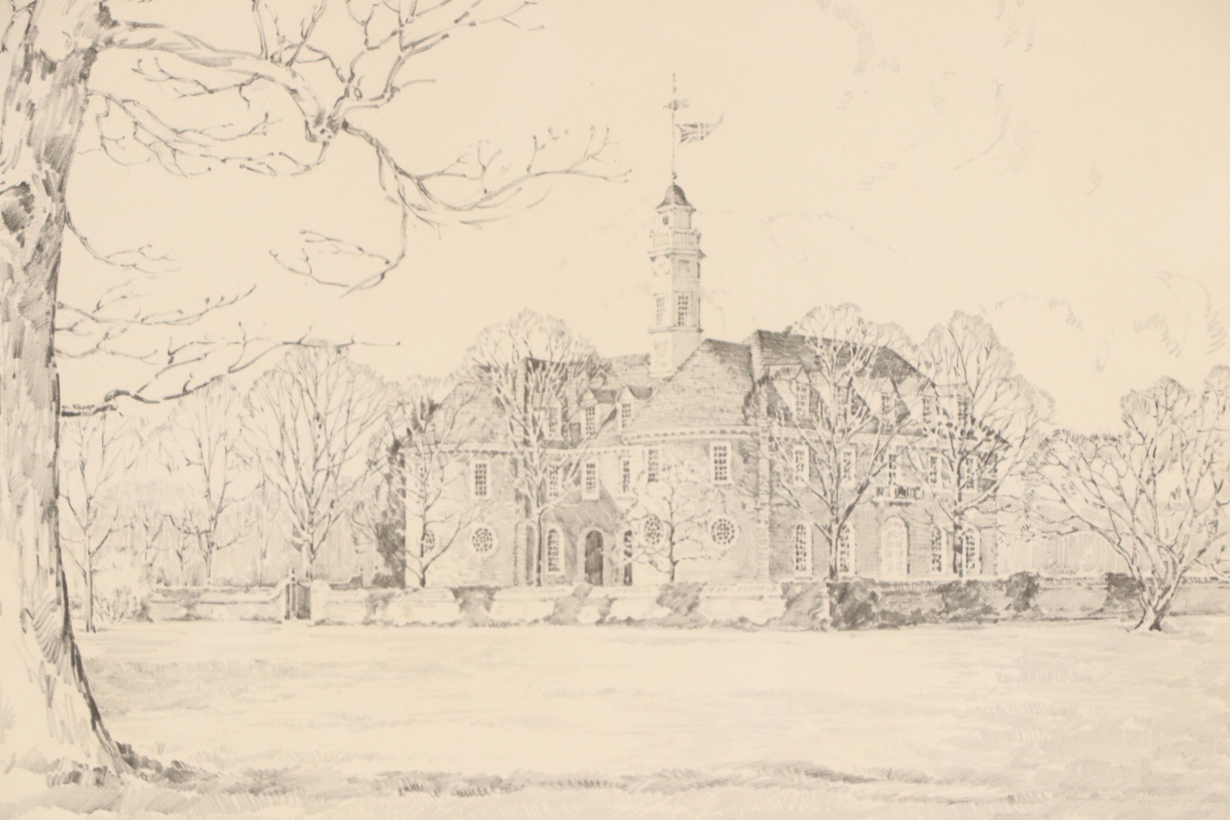 Halftones After Charles H. Overly of Buildings in Williamsburg, Virginia