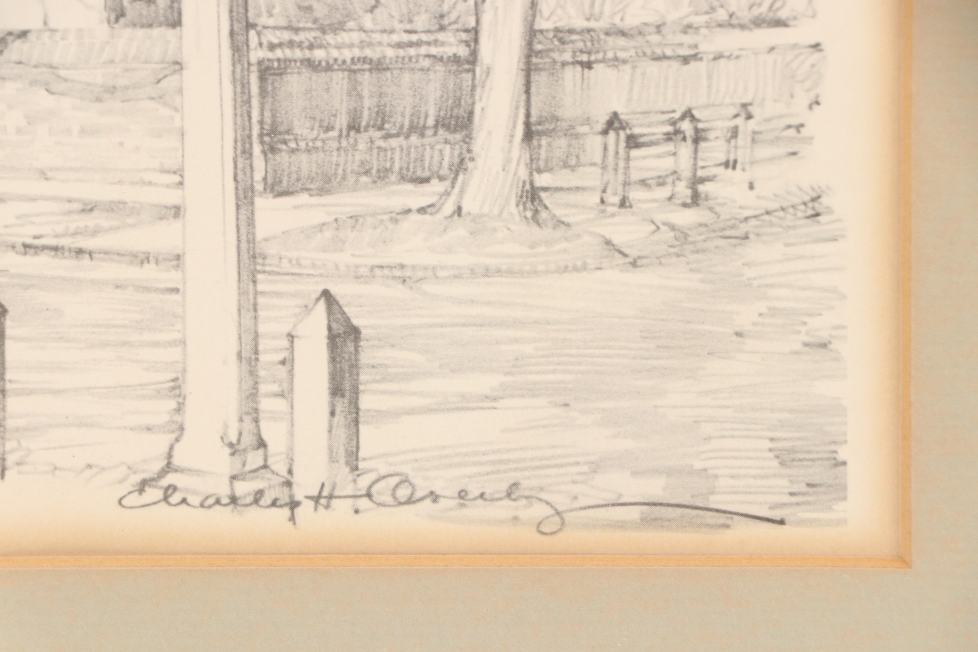 Halftones After Charles H. Overly of Buildings in Williamsburg, Virginia