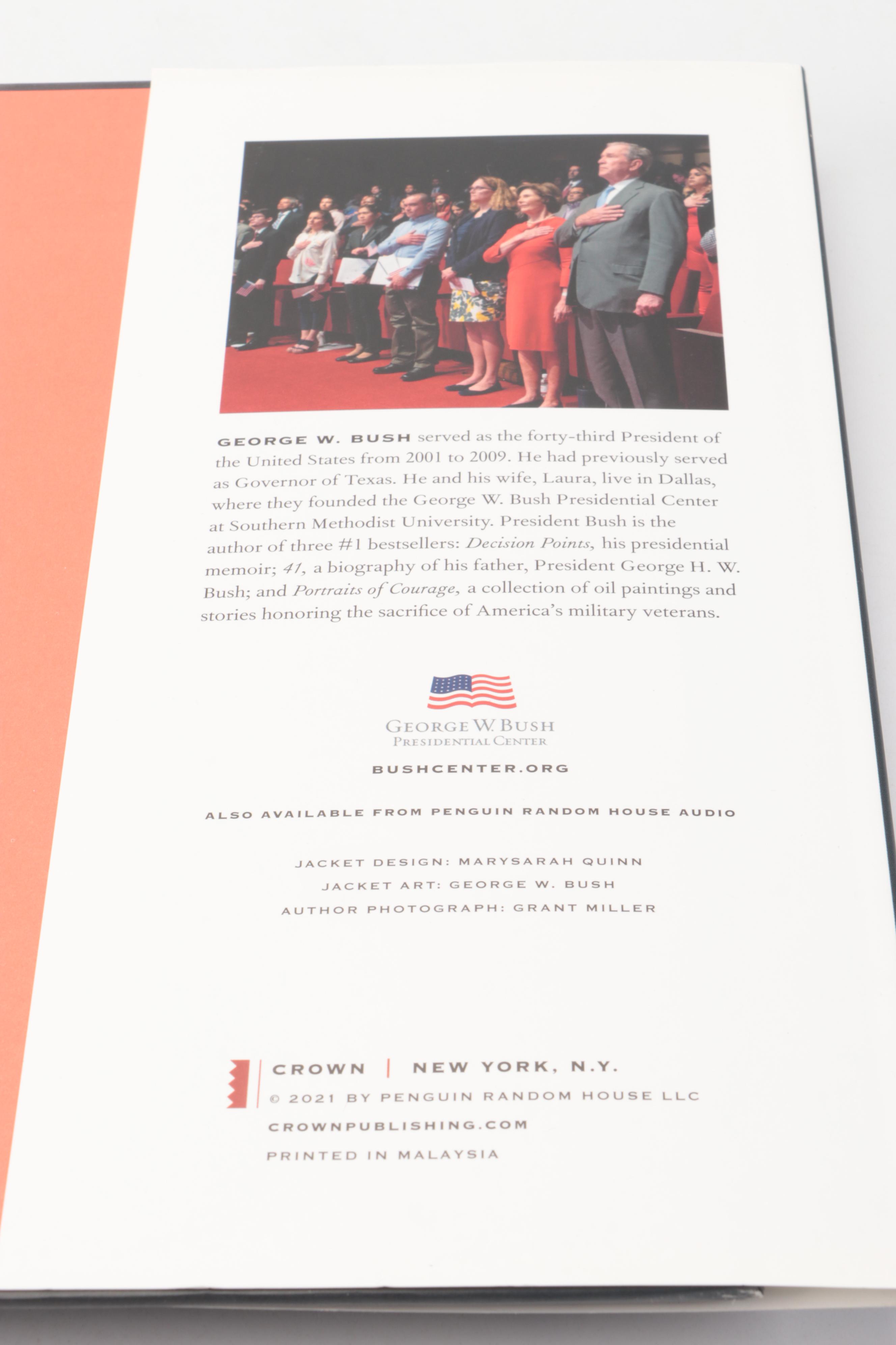 First Edition "Out of Many, One" and "Portraits of Courage" by George W. Bush