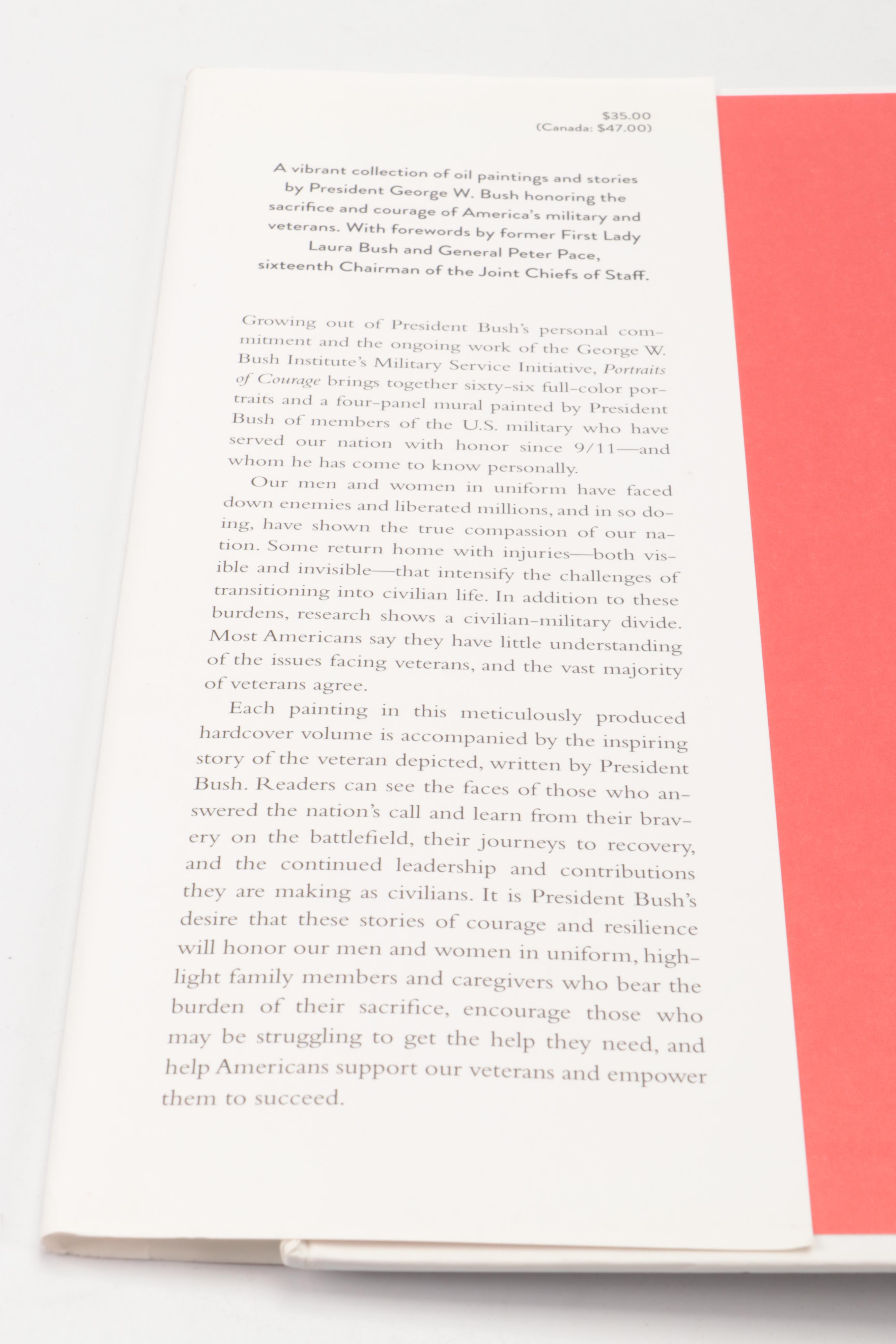 First Edition "Out of Many, One" and "Portraits of Courage" by George W. Bush