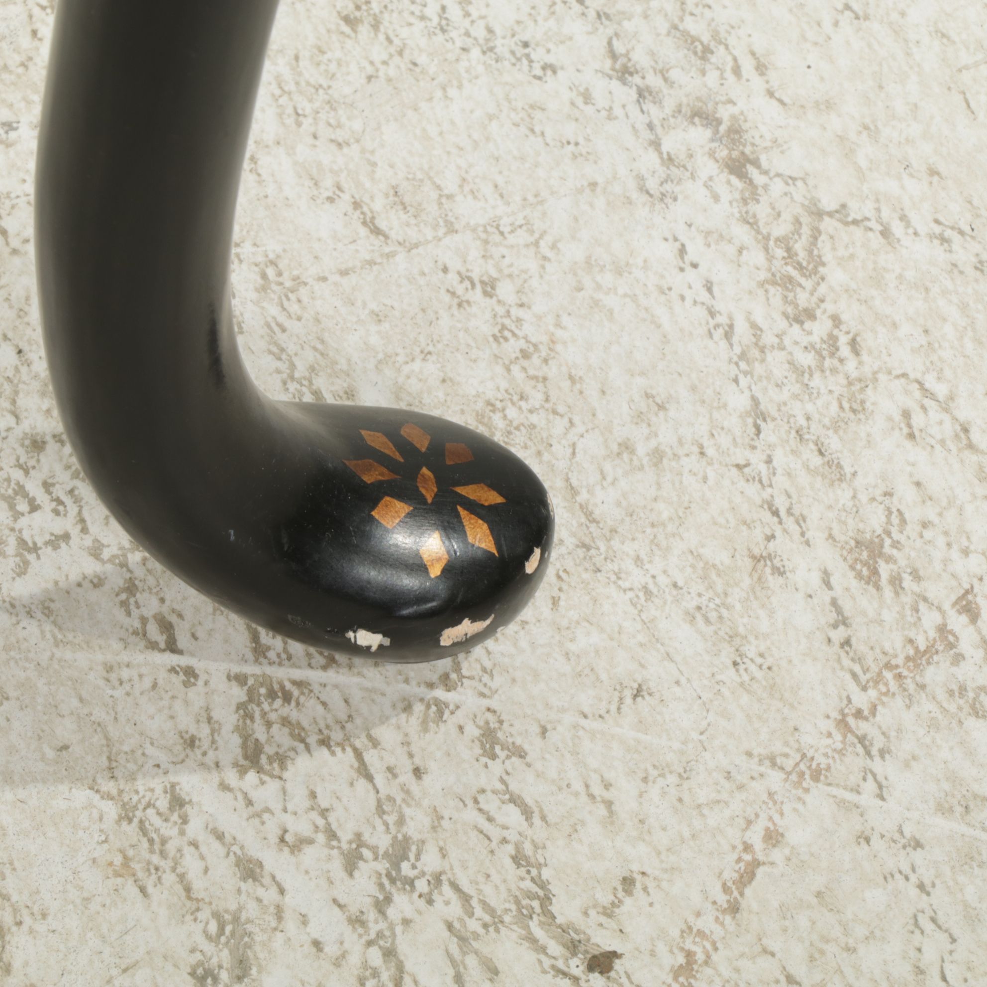 Chinese Black Lacquer Cocktail Table with Carved and Painted Decoration