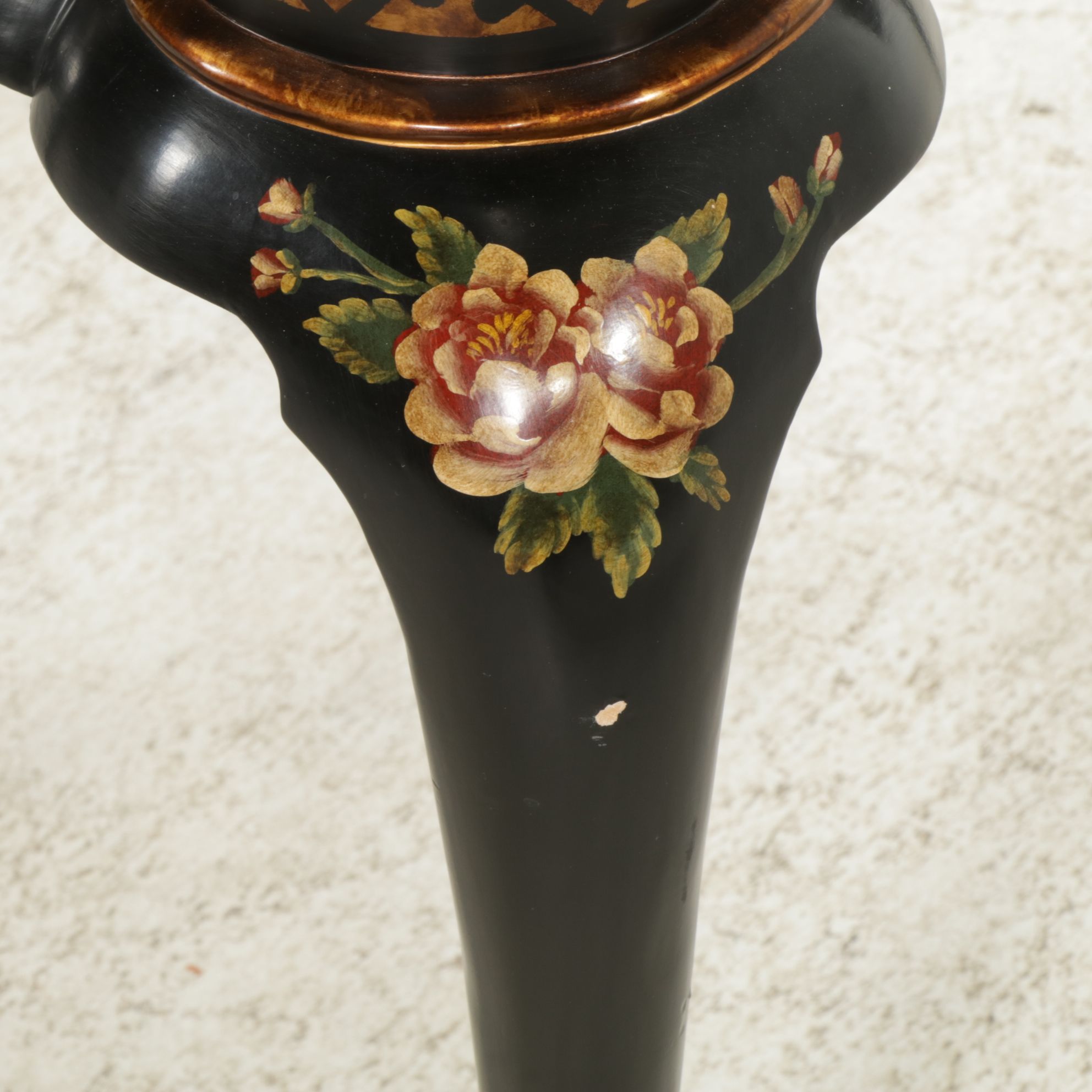 Chinese Black Lacquer Cocktail Table with Carved and Painted Decoration