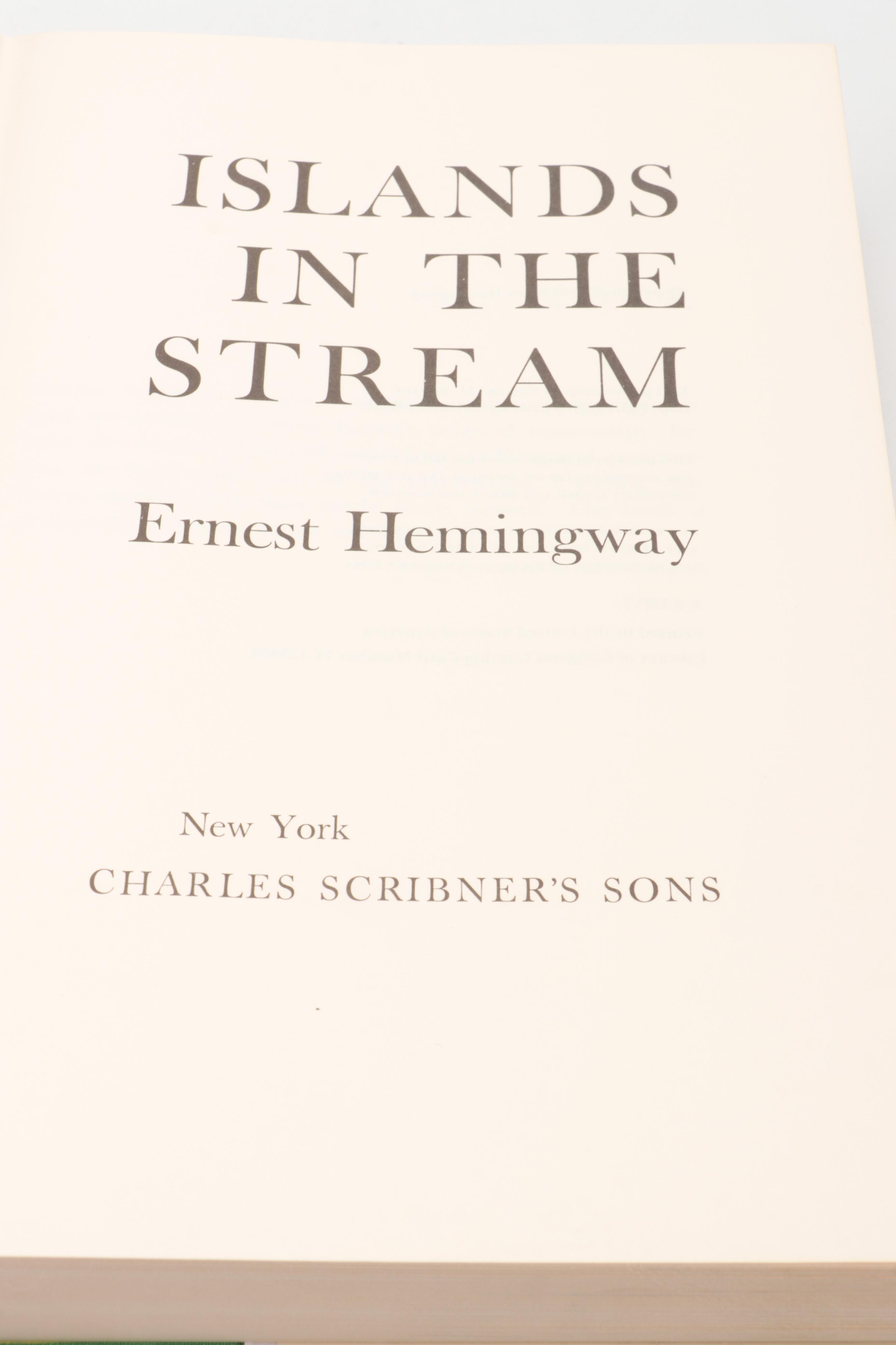 First Edition "Islands in the Stream" by Ernest Hemingway, 1970