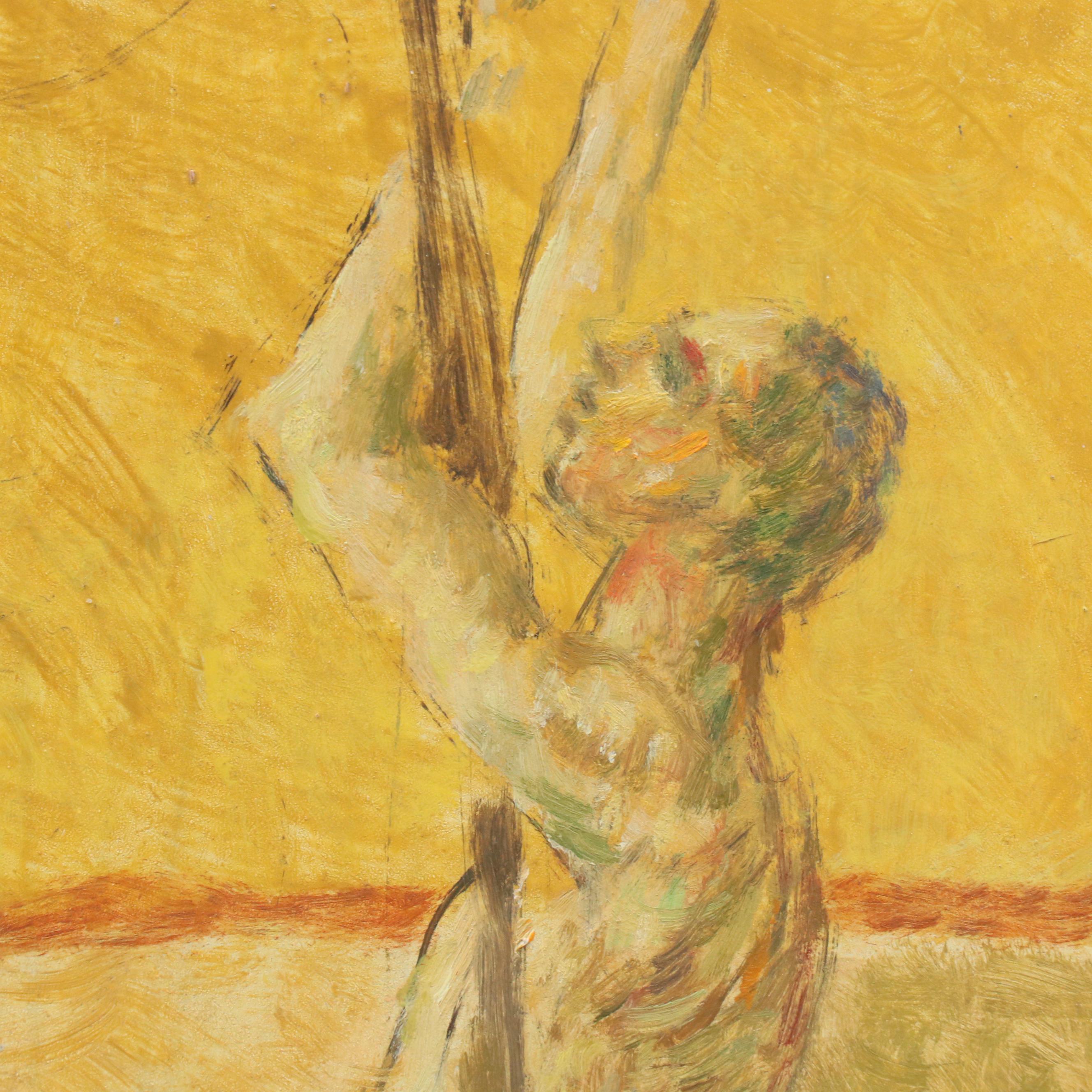 Surrealist Figurative Oil Painting, 1955