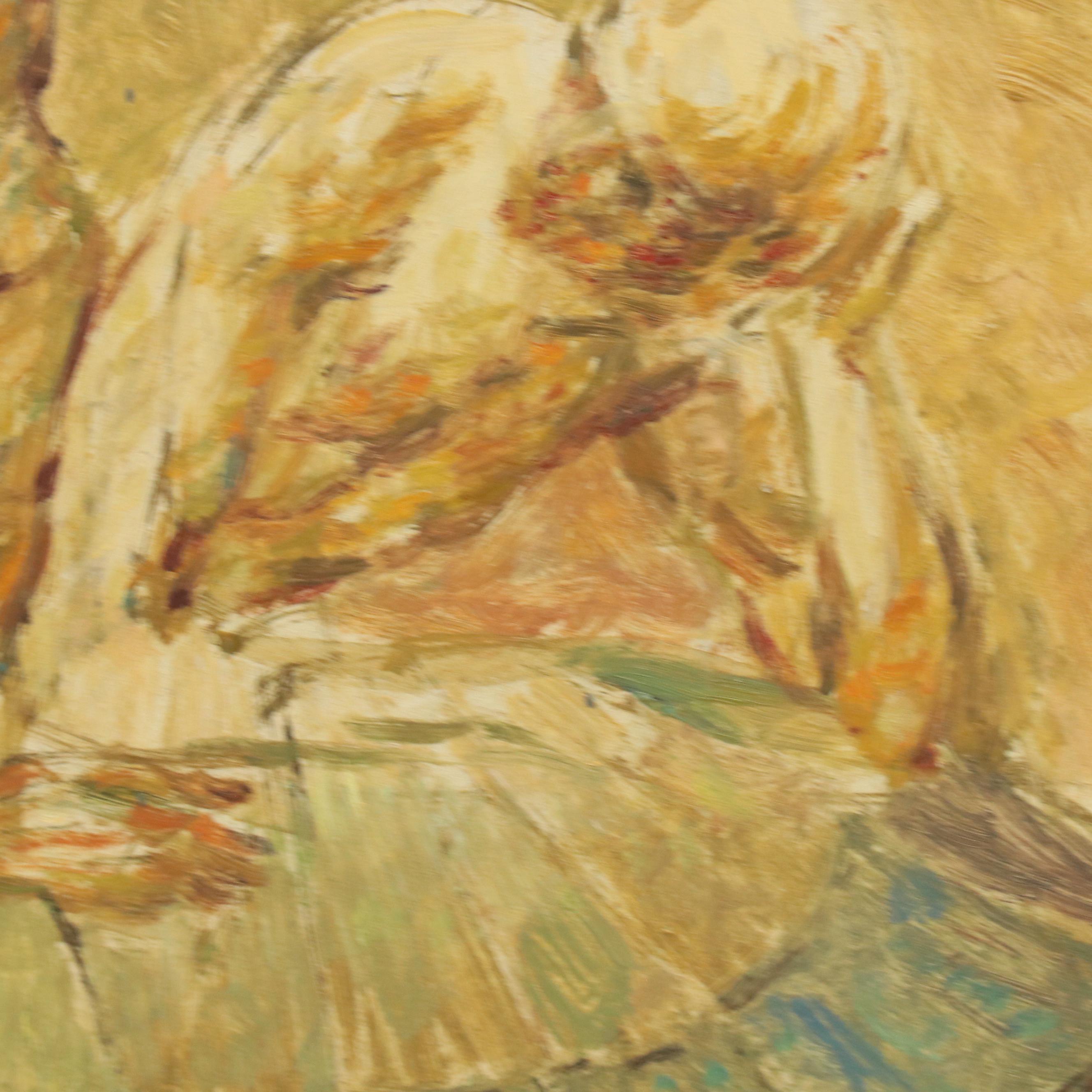 Surrealist Figurative Oil Painting, 1955