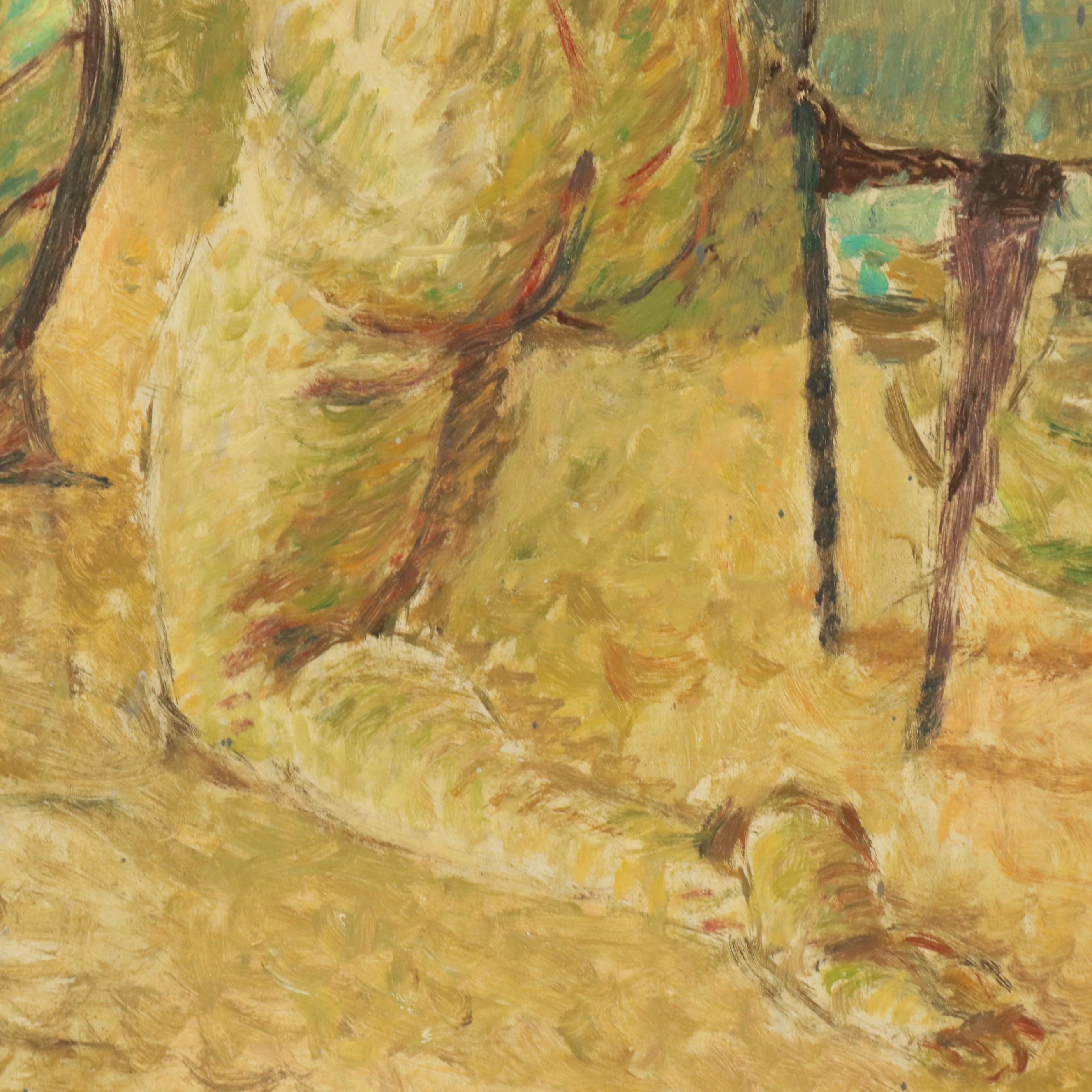 Surrealist Figurative Oil Painting, 1955