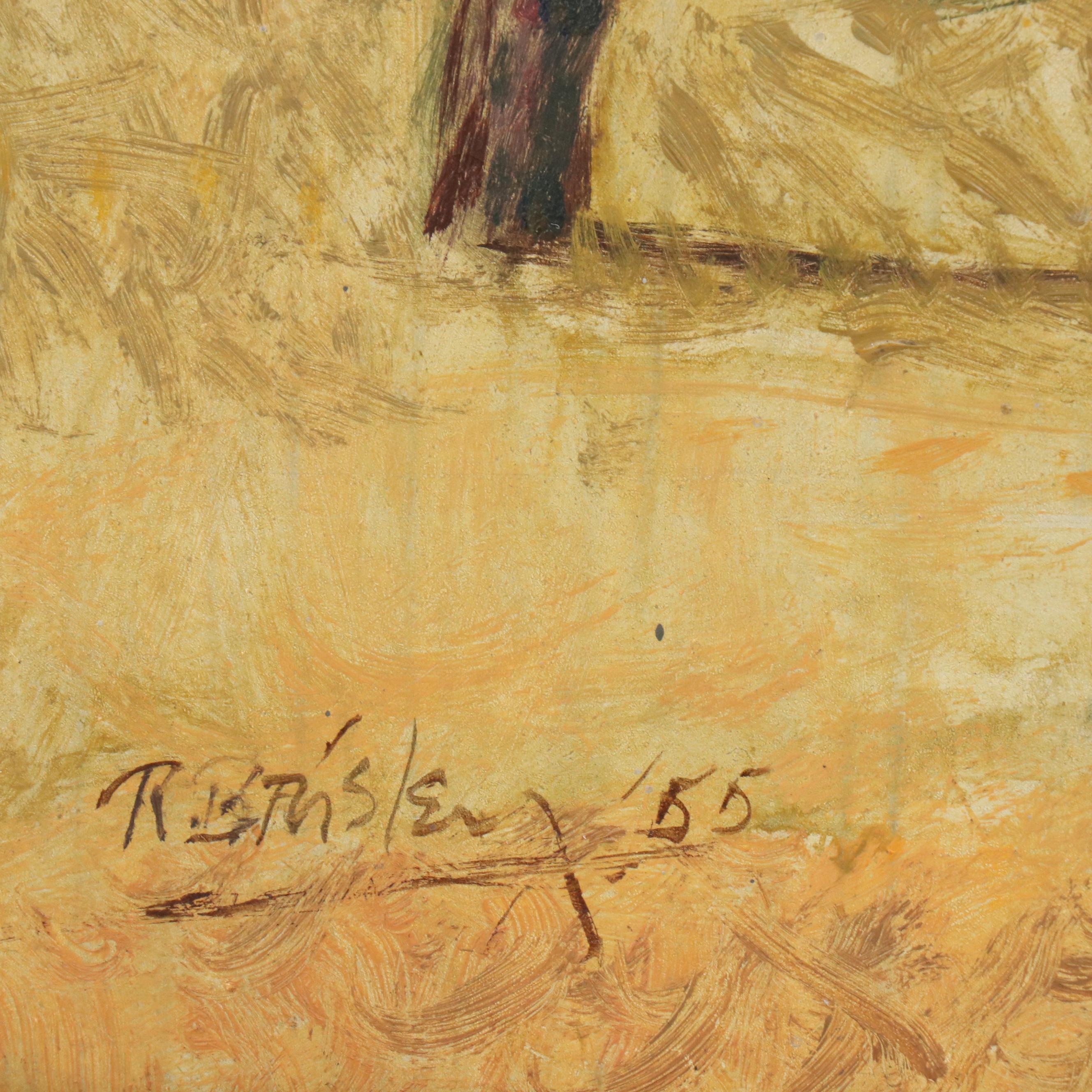 Surrealist Figurative Oil Painting, 1955