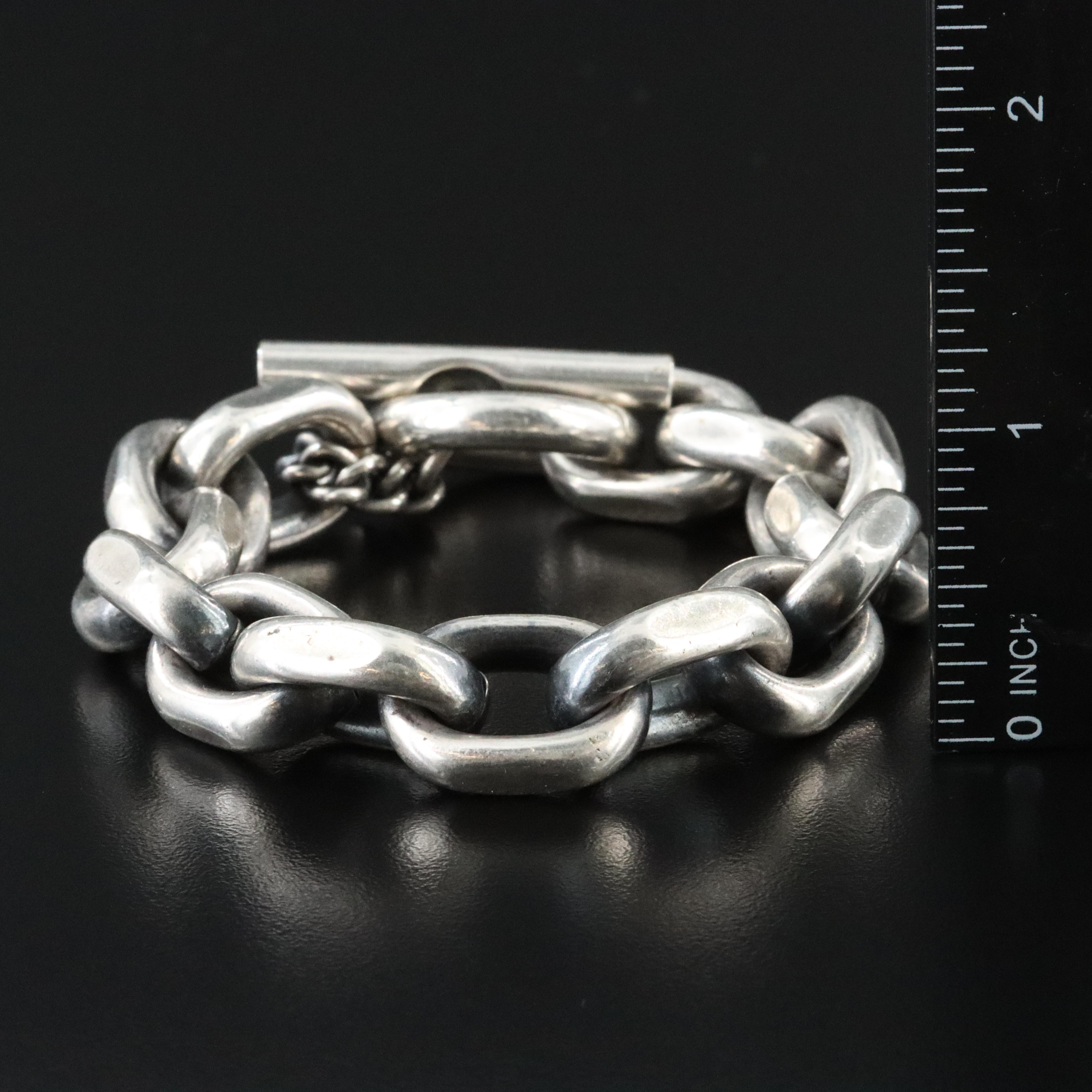 Sterling Cable Link Bracelet