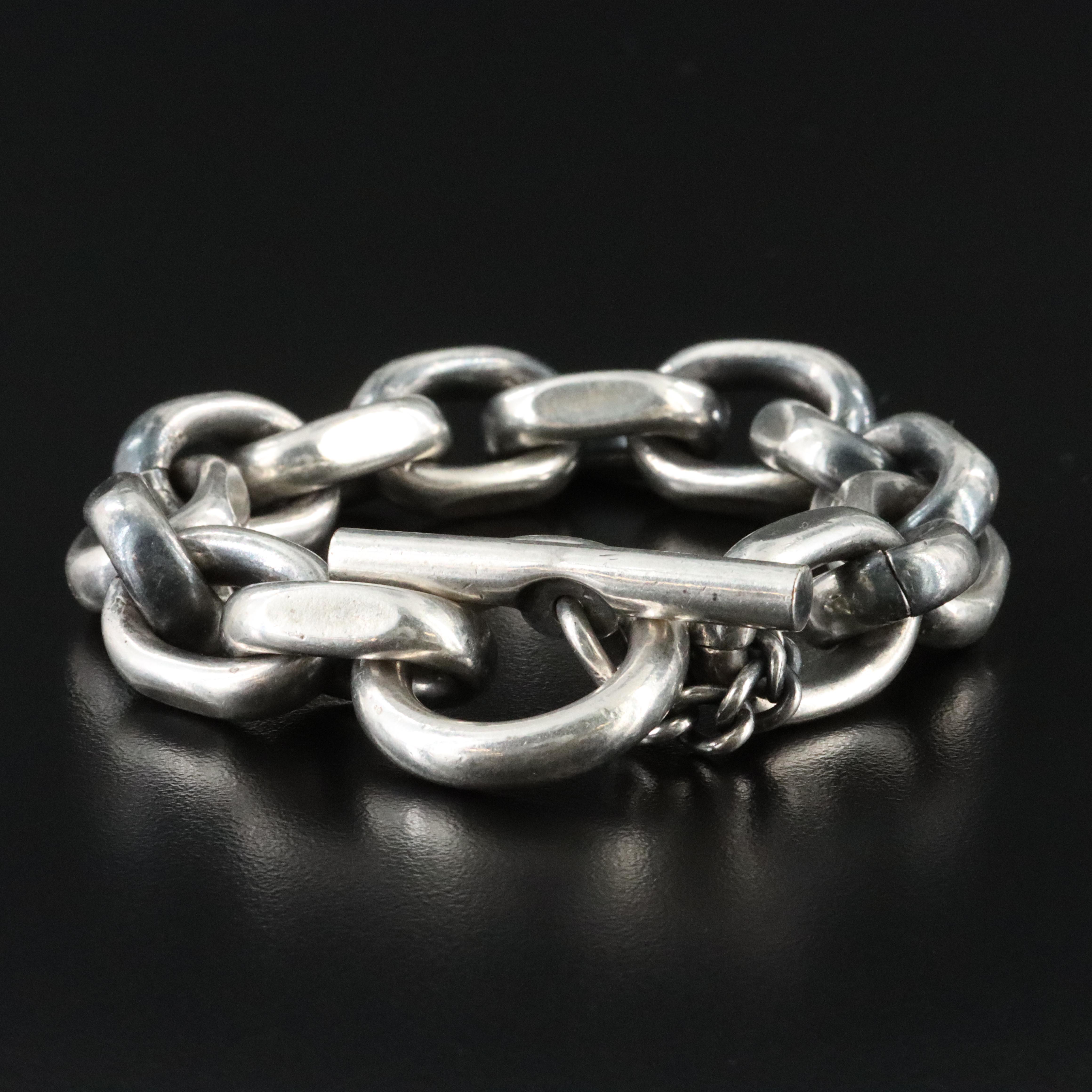Sterling Cable Link Bracelet