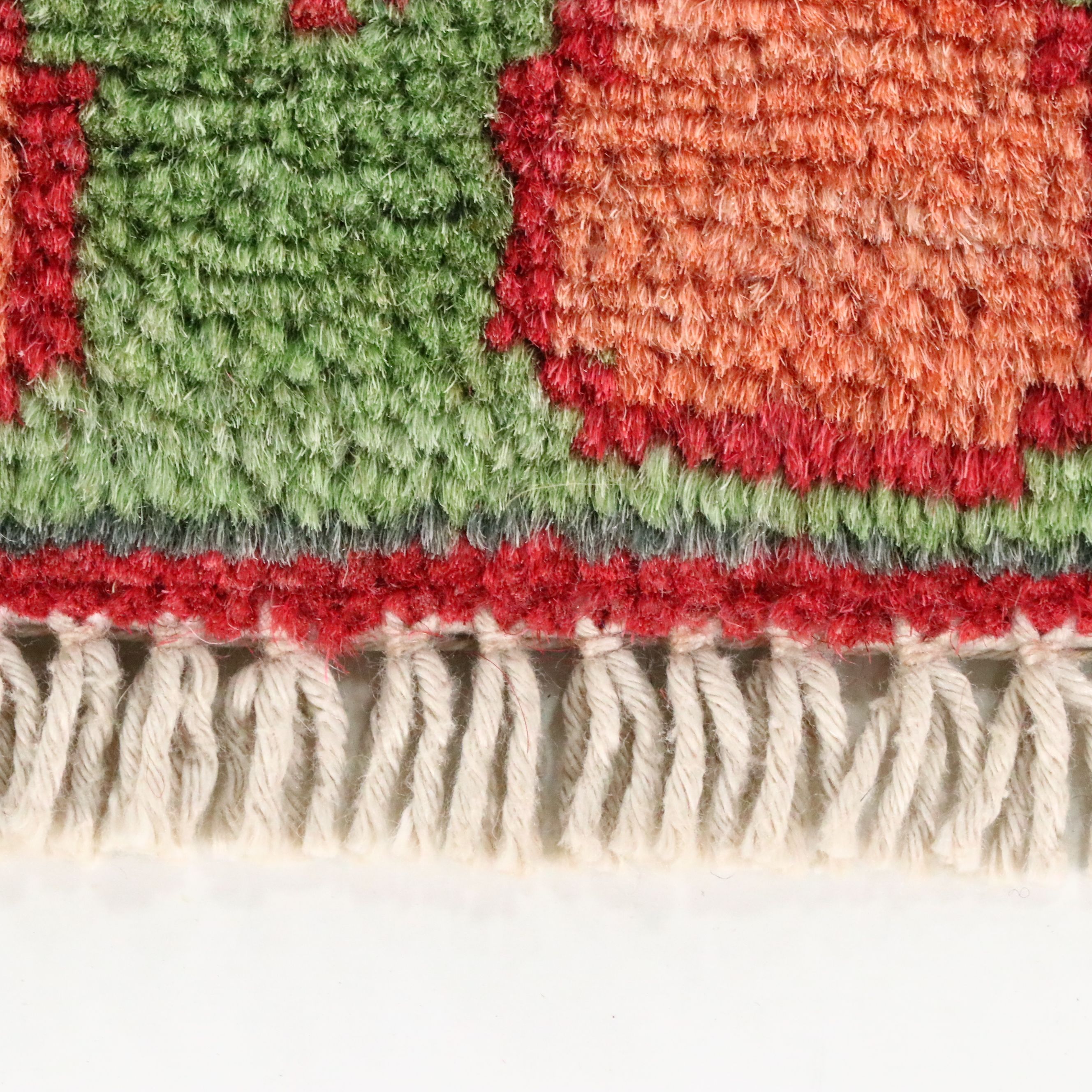 2' x 3'2 Hand-Knotted Afghan Pictorial War Accent Rug