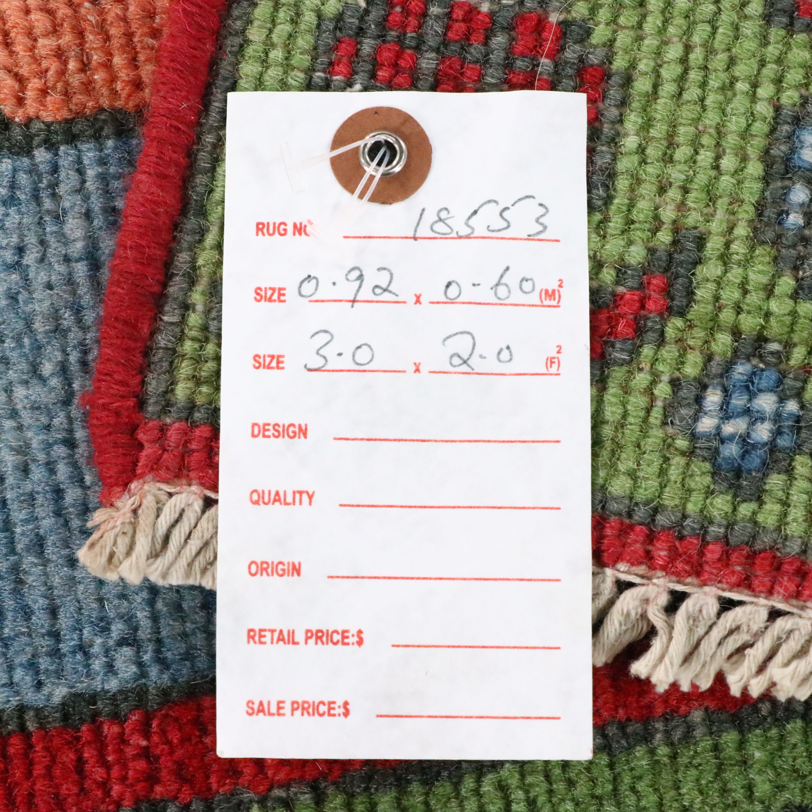 2' x 3'2 Hand-Knotted Afghan Pictorial War Accent Rug