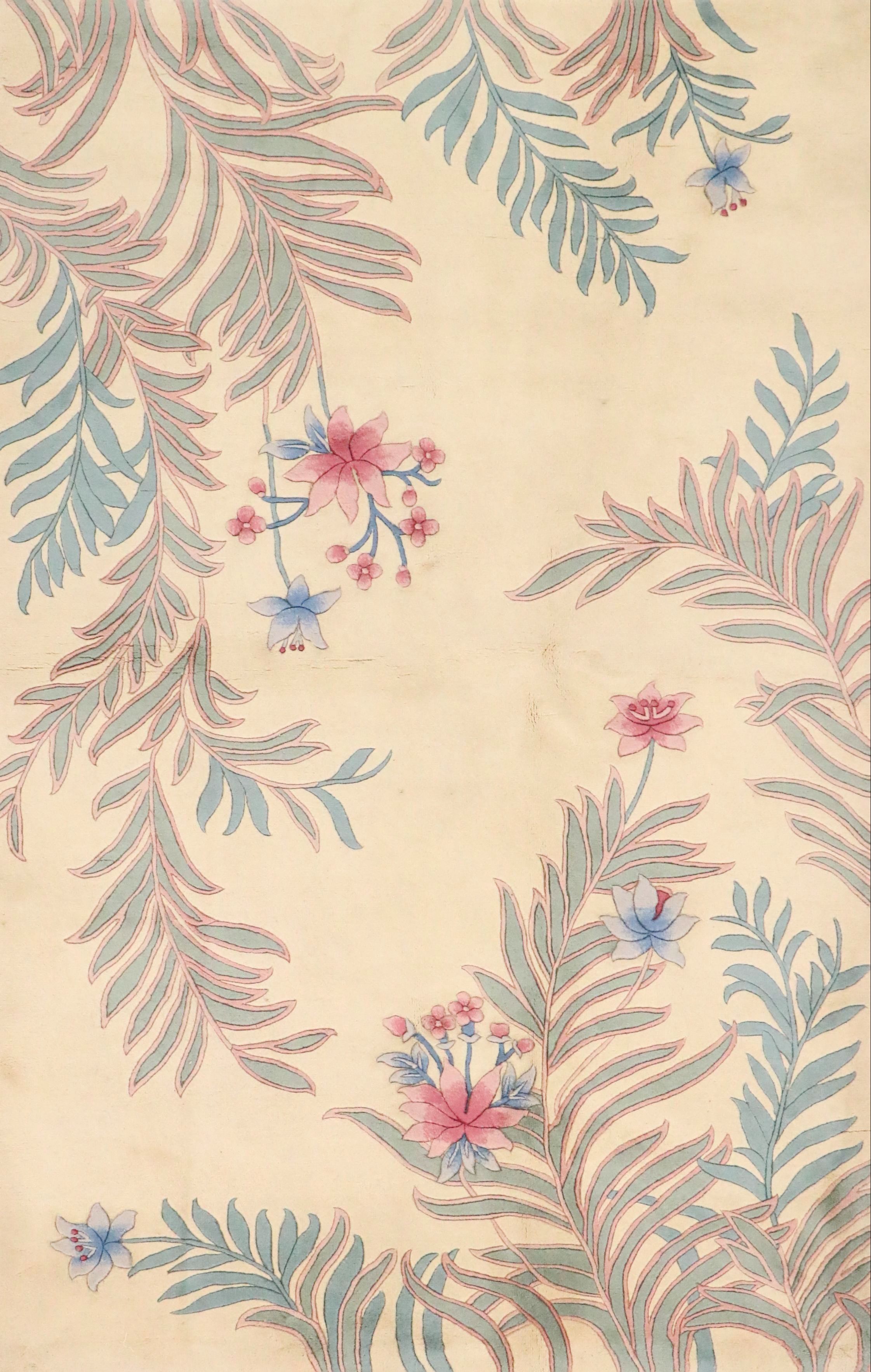 5'6 x 9'3 Hand-Knotted Chinese Area Rug