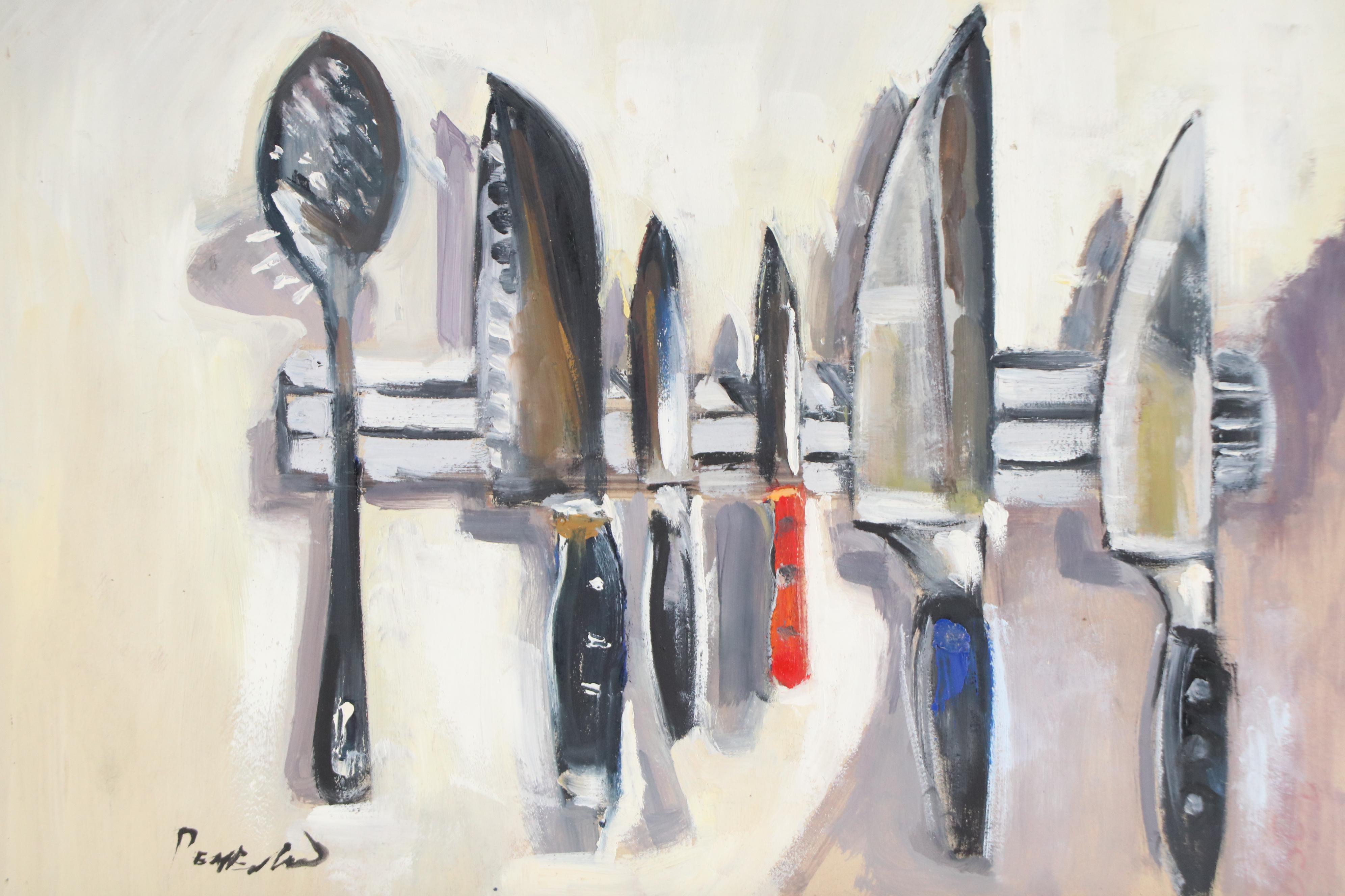 Natalia Demenko Still Life Oil Painting of Kitchenware, 21st Century