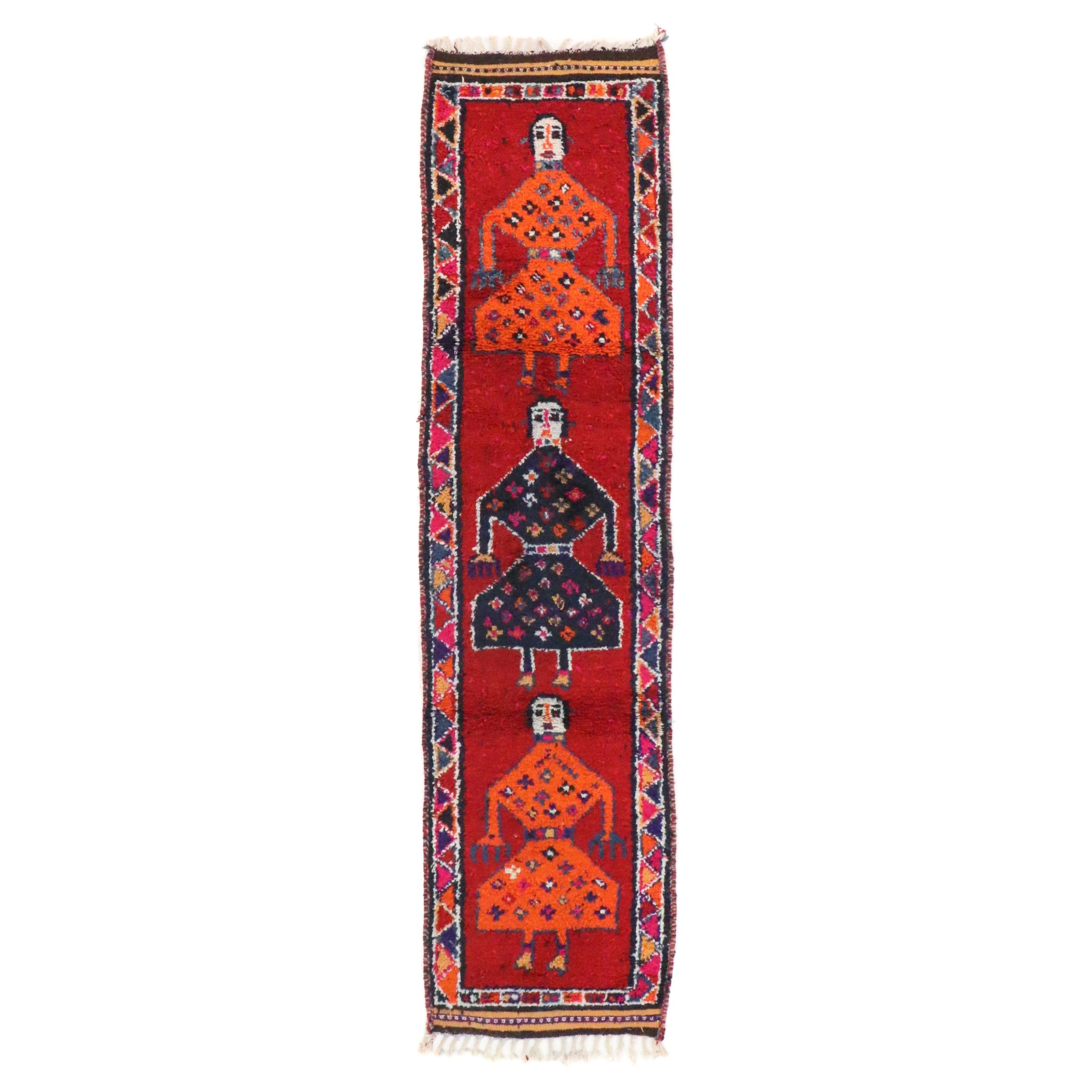 3'1 x 12'4 Hand-Knotted Moroccan Berber Long Rug