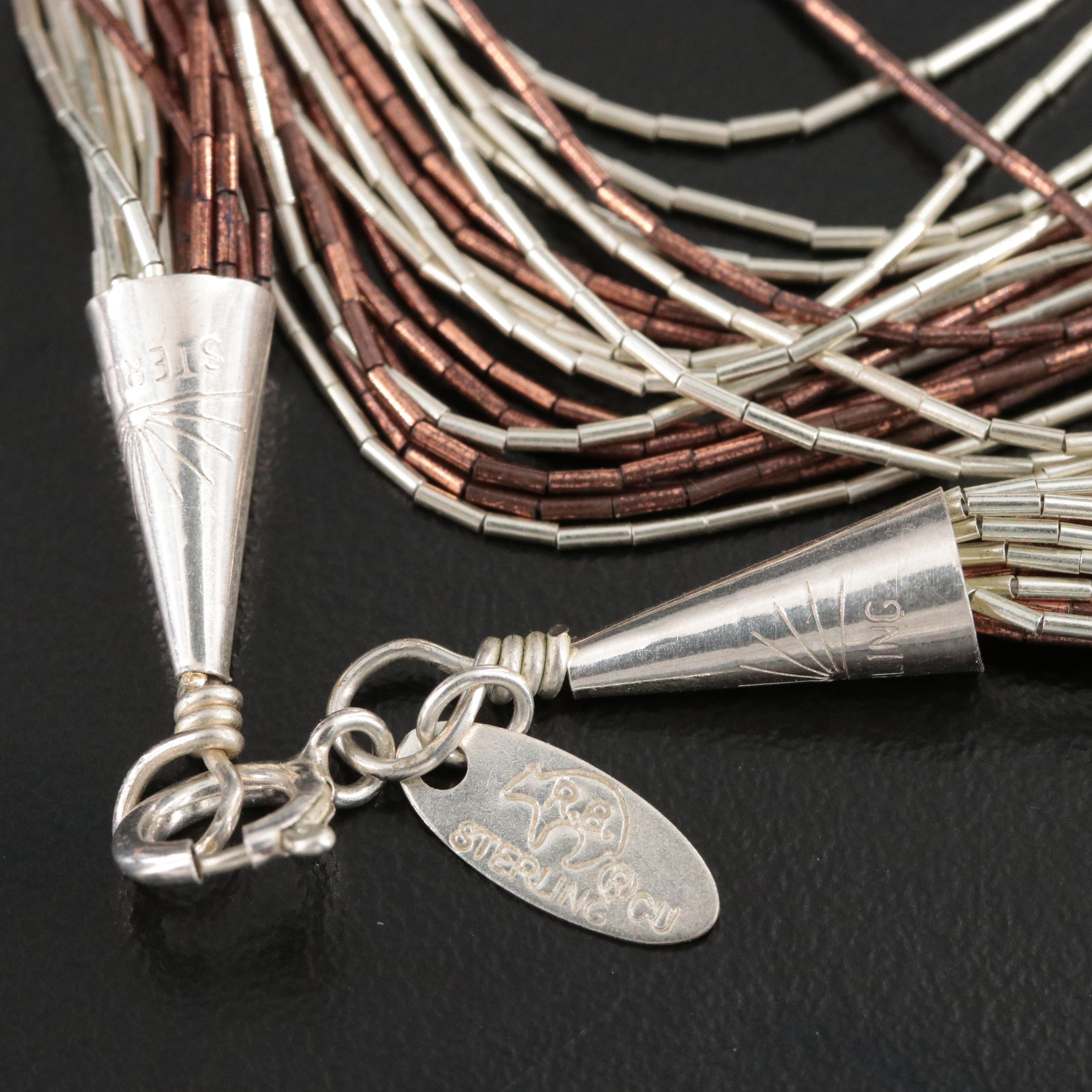 Sajen Sterling Convertible Gemstone  Brooch on Liquid Silver Chain