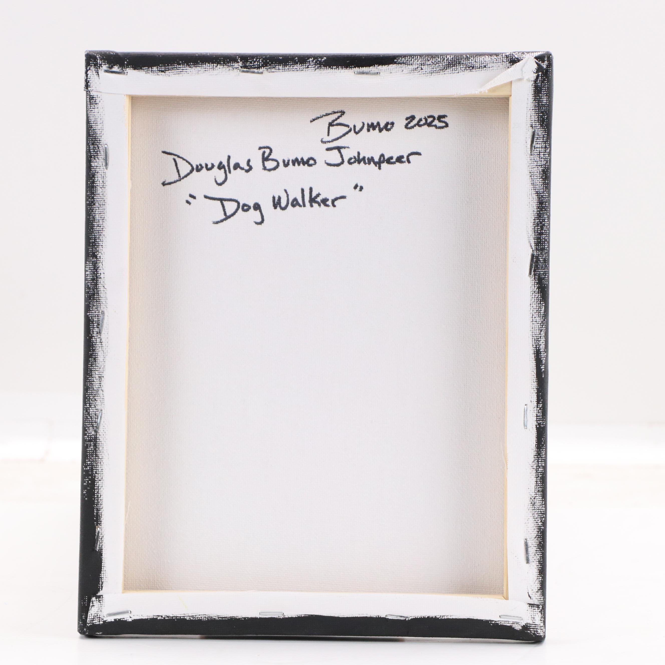 Doug "Bumo" Johnpeer Sunset Landscape Oil Painting "Dog Walker," 2025