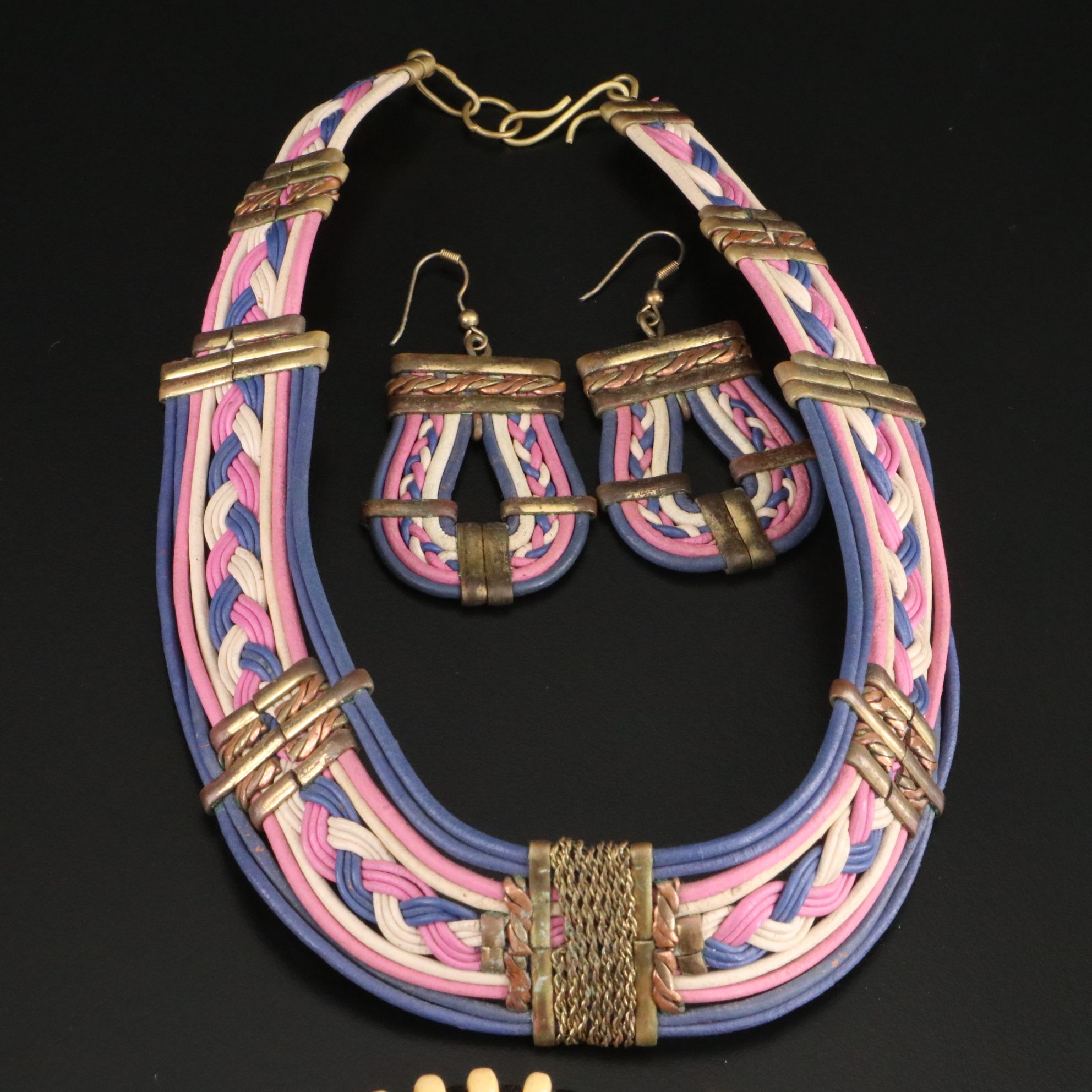 Black Onyx, Wood and Tassel Necklace Featured in Jewelry Selection