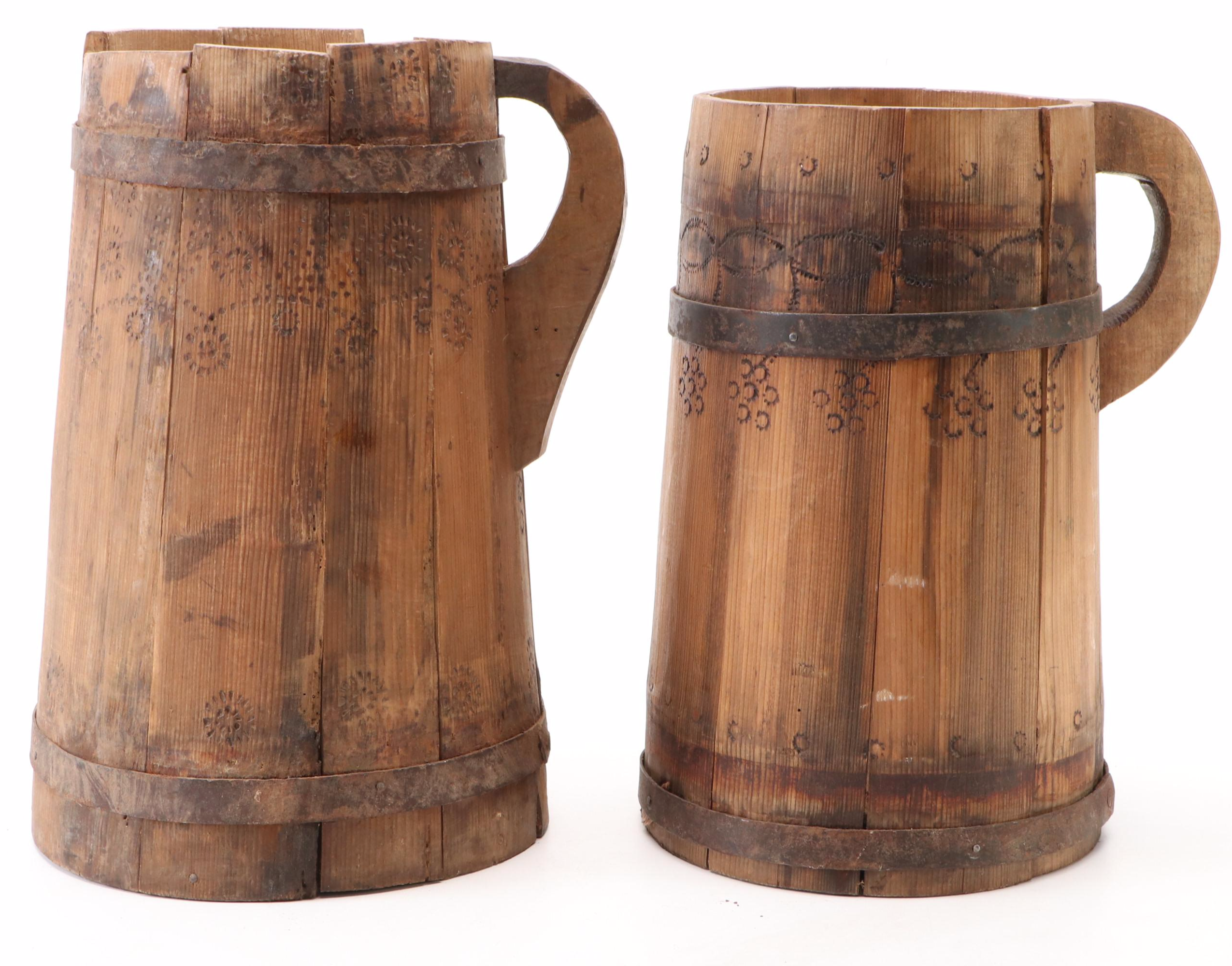 Scandinavian Style Wooden Tankards