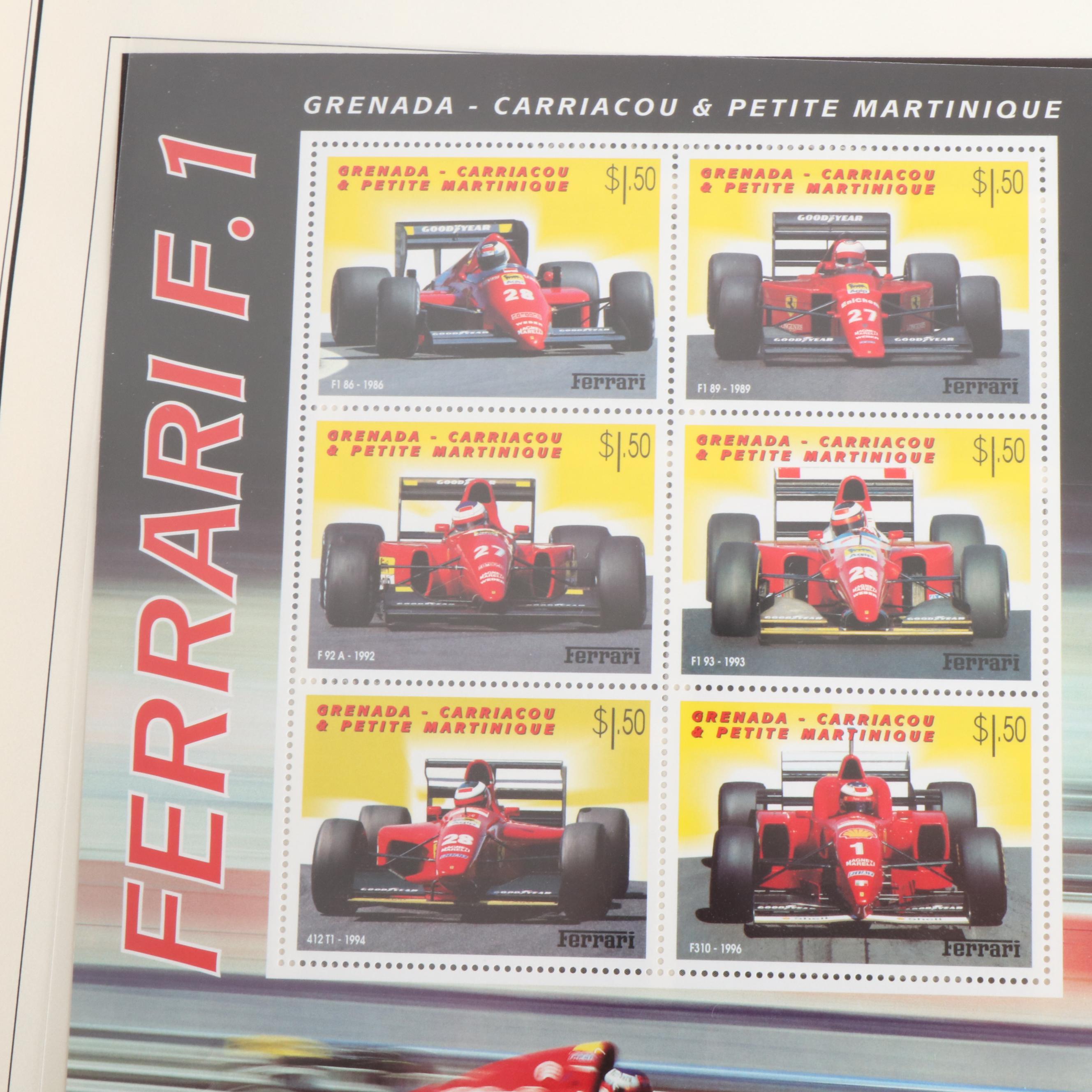 Two Stamp Albums With Mint Stamps, Automobiles of the World and Vietnam