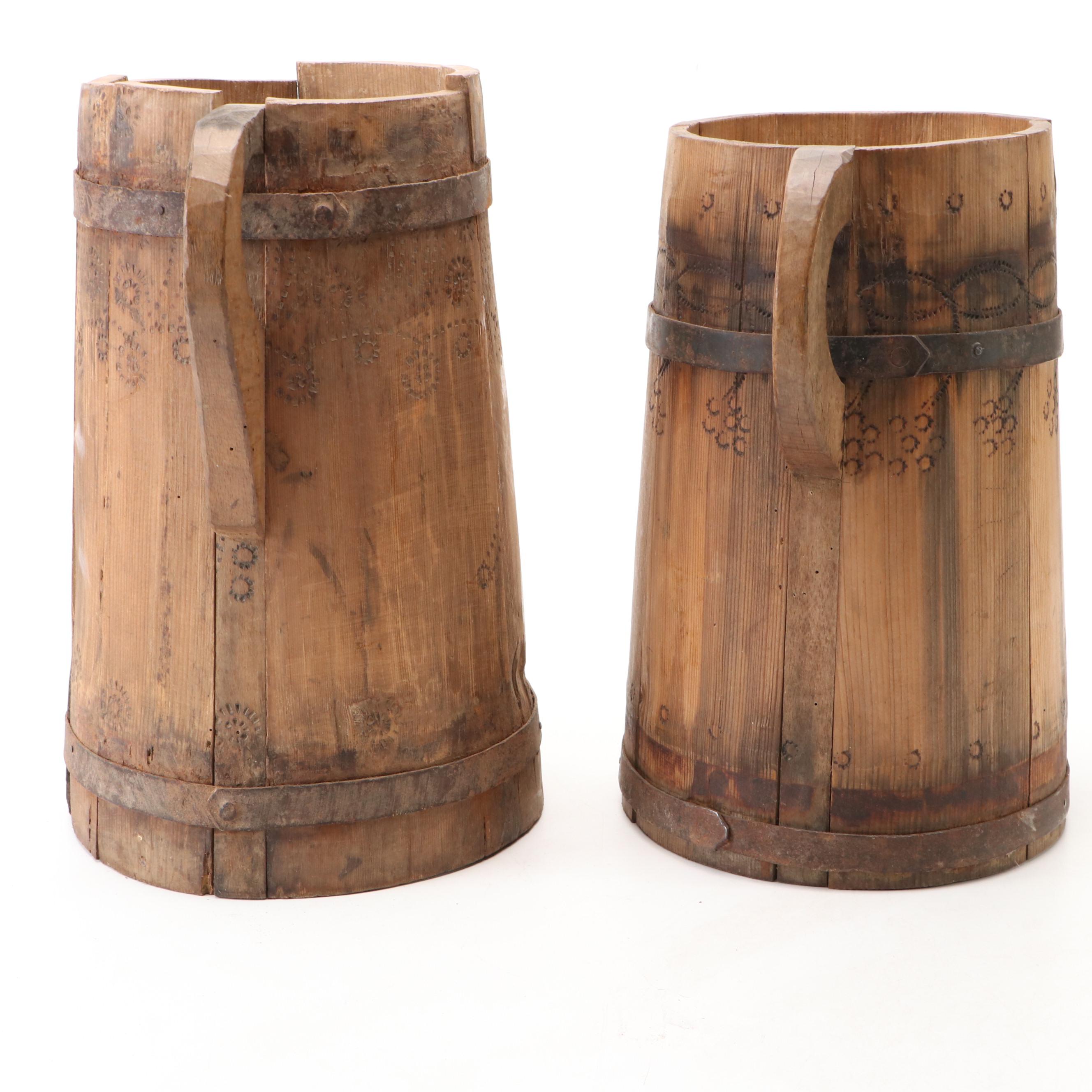 Scandinavian Style Wooden Tankards