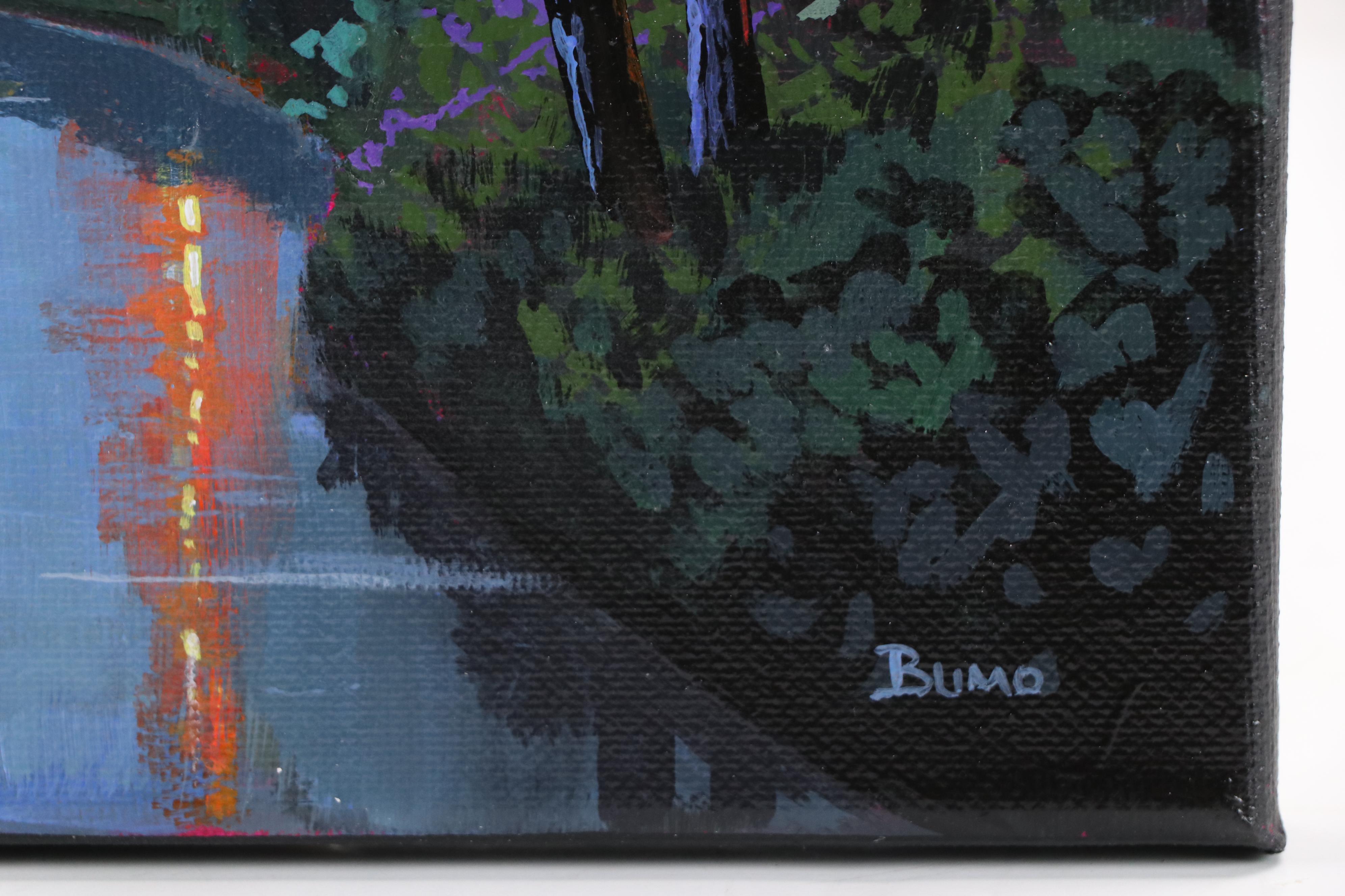 Doug "Bumo" Johnpeer Sunset Landscape Oil Painting "Walk In The Park," 2025