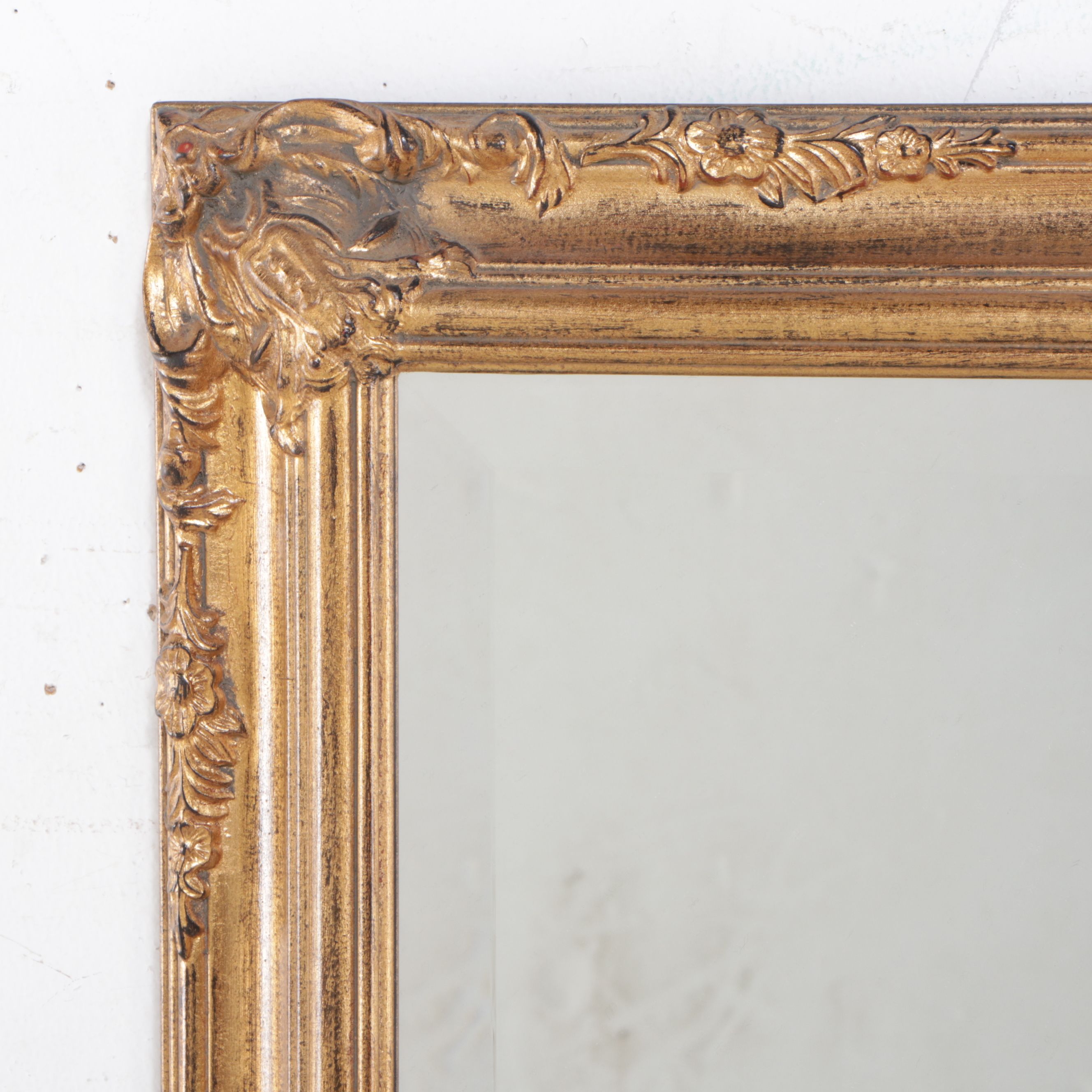 Victorian Style Giltwood Rectangular Mirror