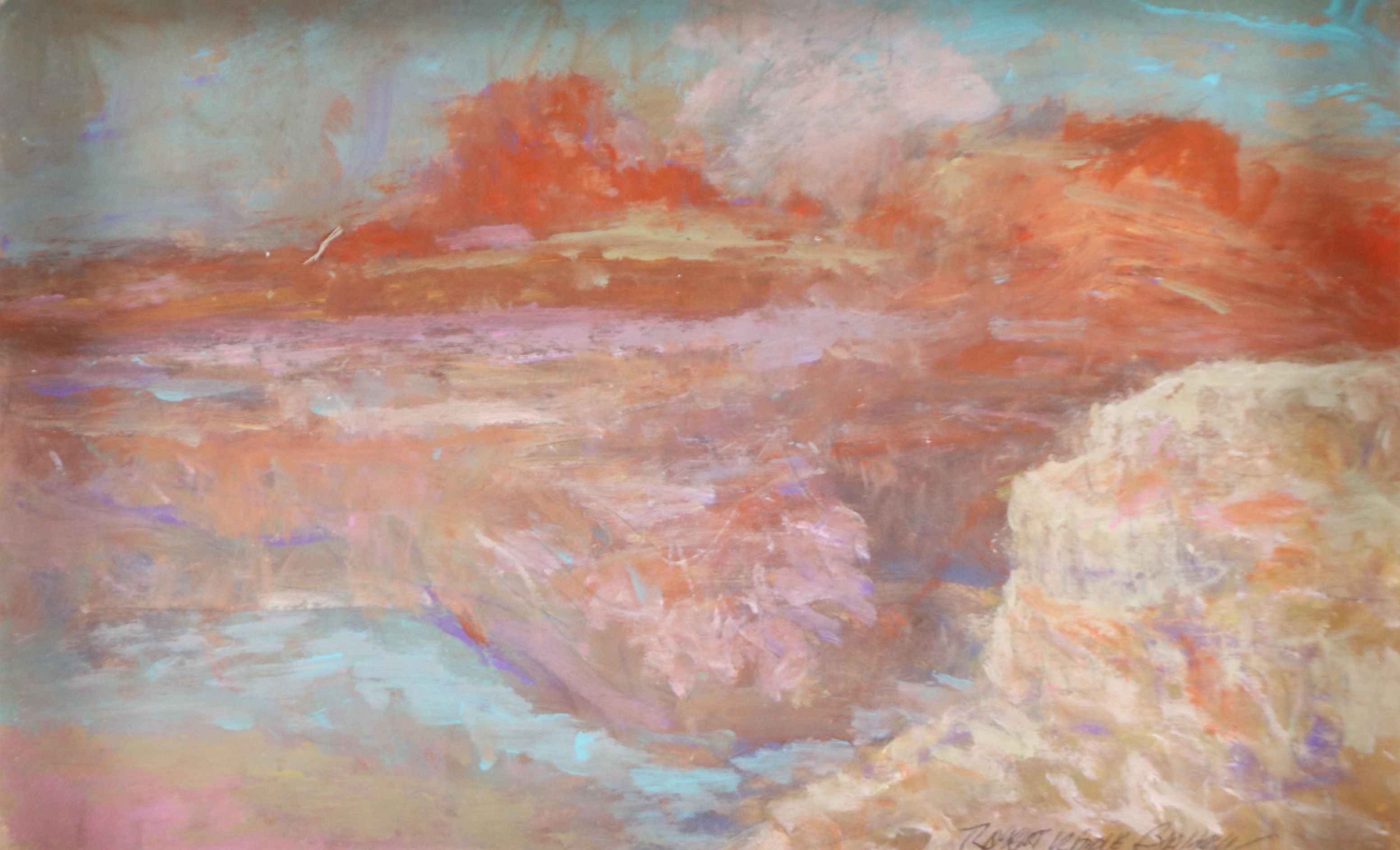 Robert Riddle Baker Landscape Acrylic Painting "Canyon of Light," 2024