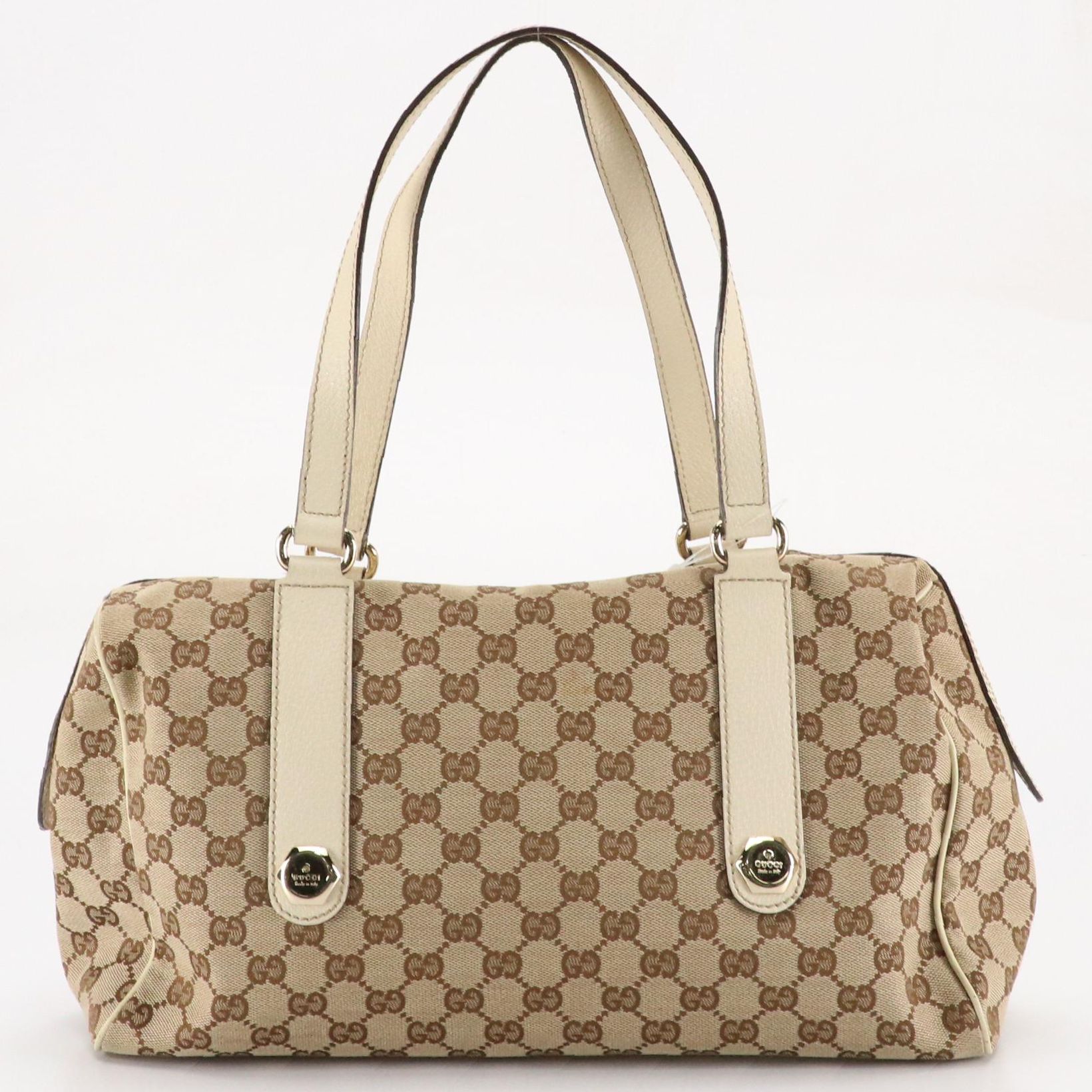 Gucci GG Canvas and Cinghiale Leather Charmy Shoulder Bag
