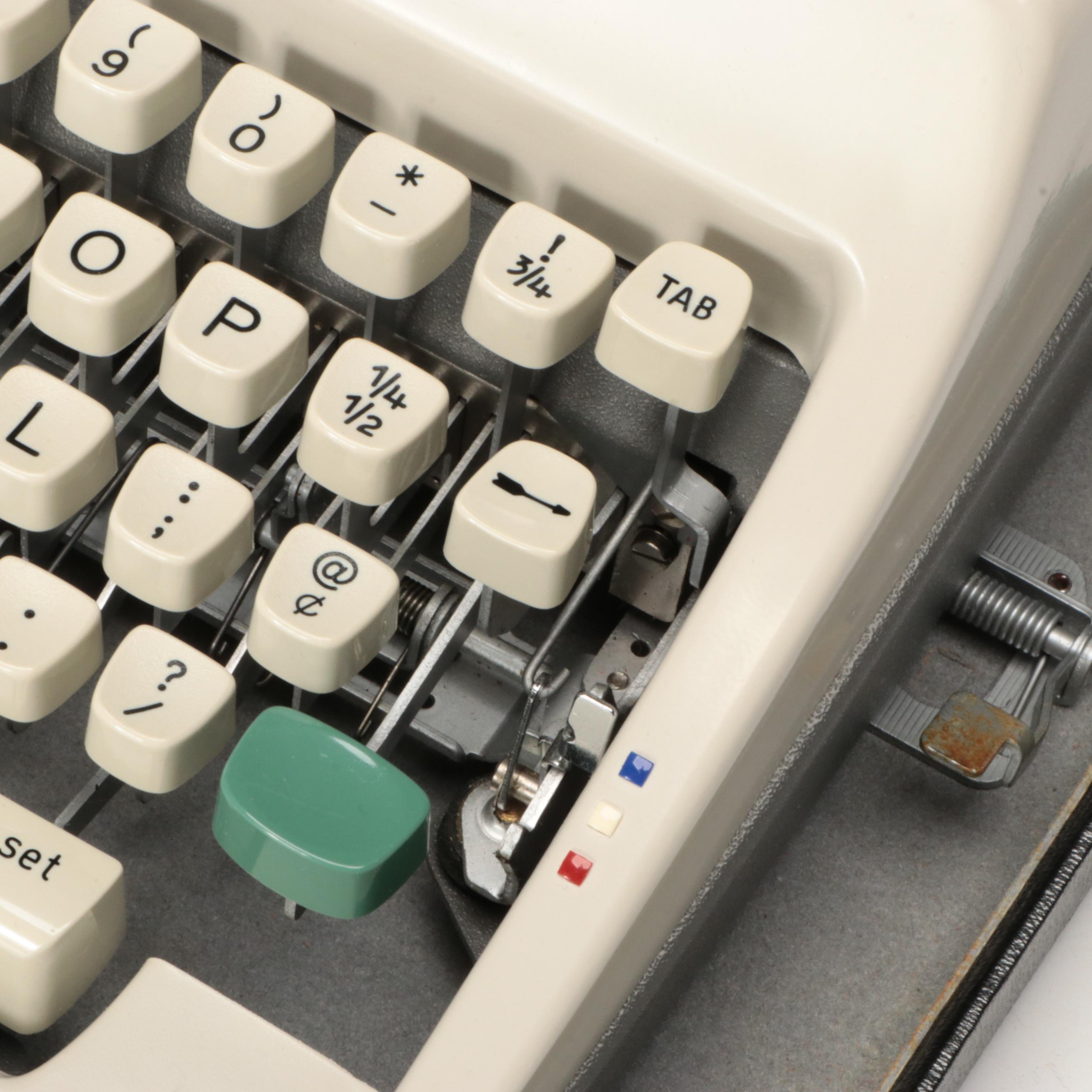 Olympia SM9 Manual Portable Typewriter with Carrying Case, 1970s