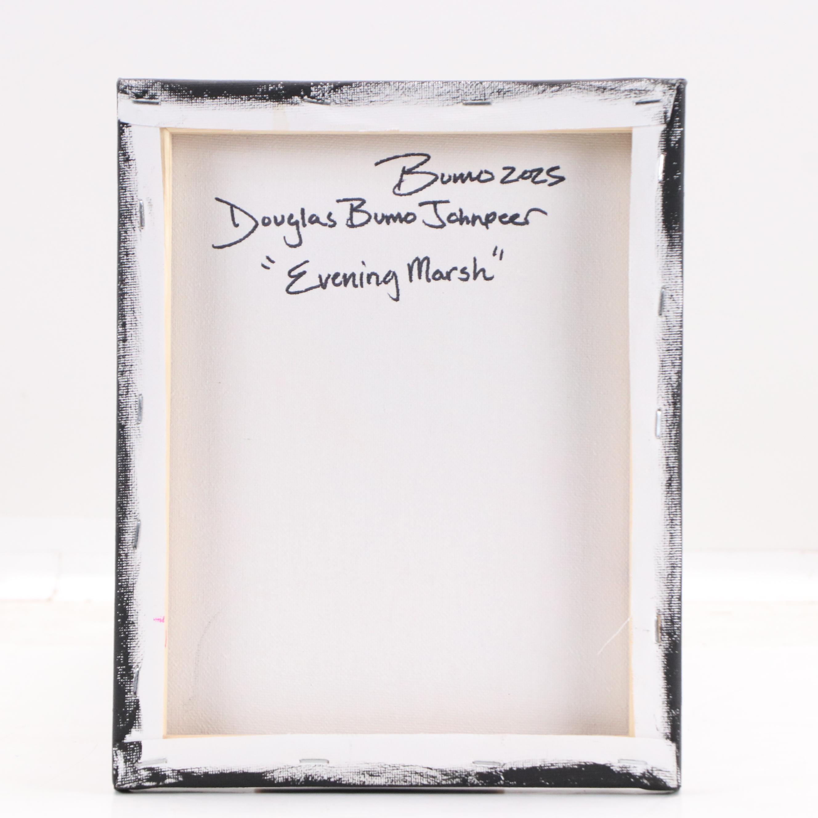 Doug "Bumo" Johnpeer Sunset Landscape Oil Painting "Evening Marsh," 2025