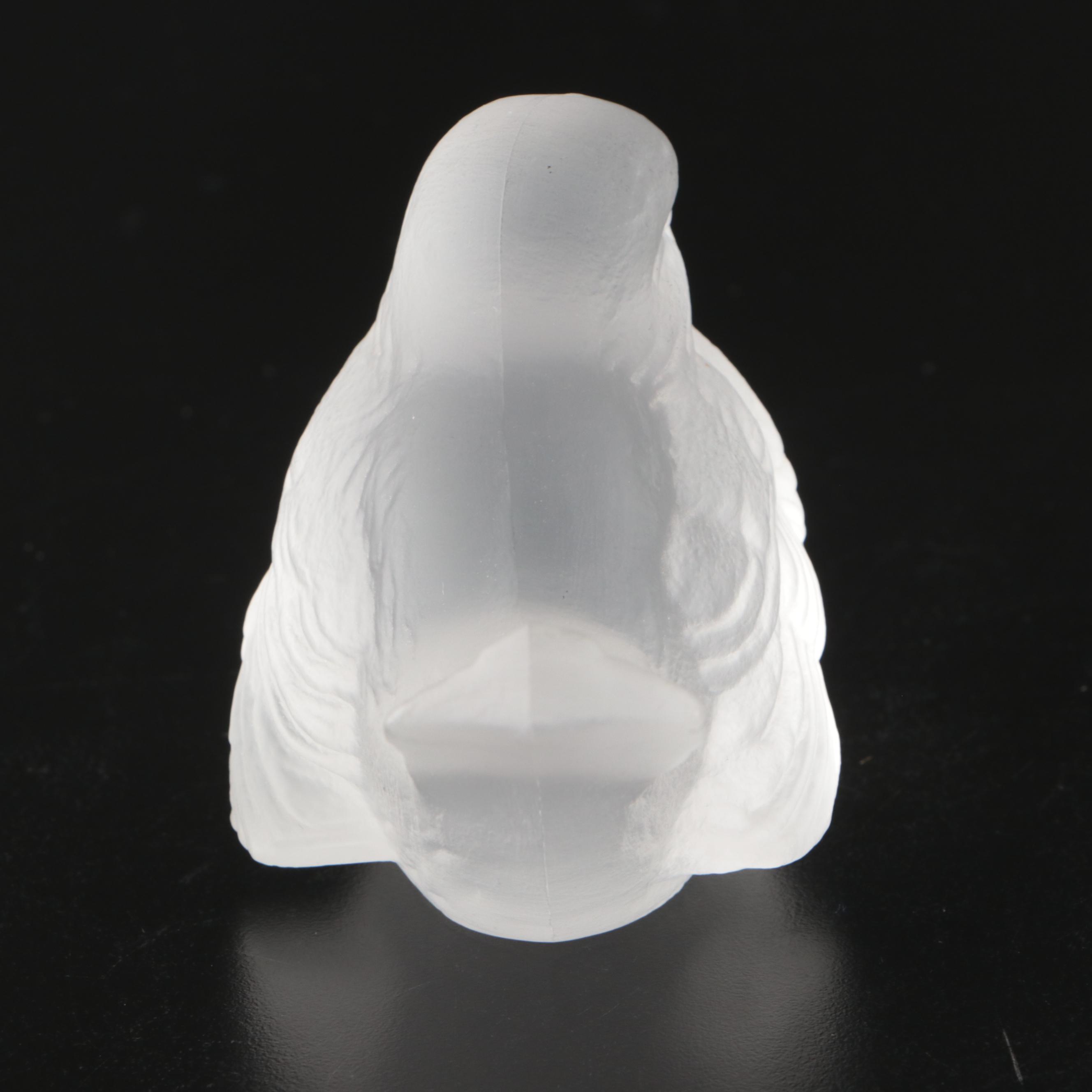 Goebel Crystal Bird with Mark Stephenson Art Glass Paperweight