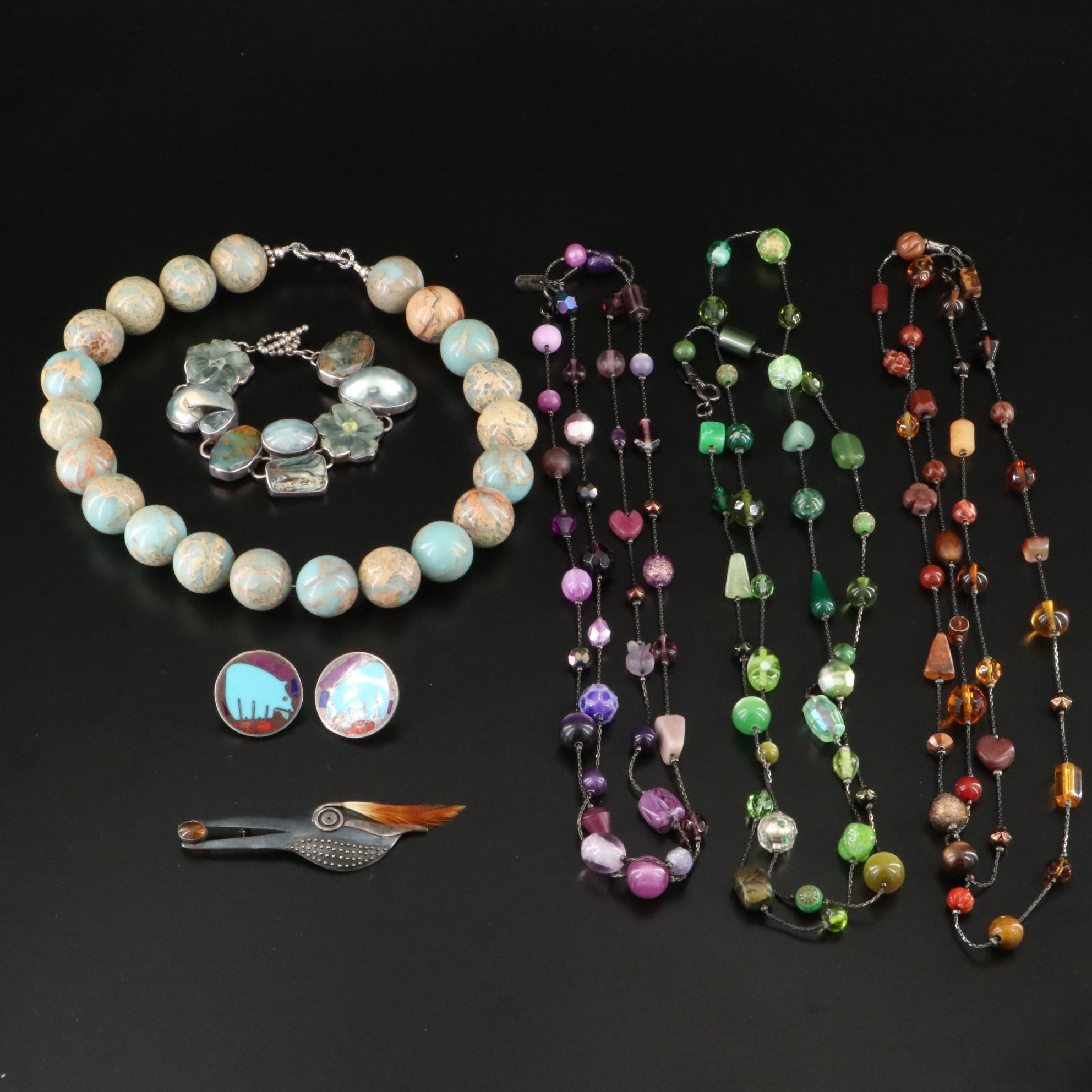 Abalone, Variscite and Sterling Featured in Jewelry Collection