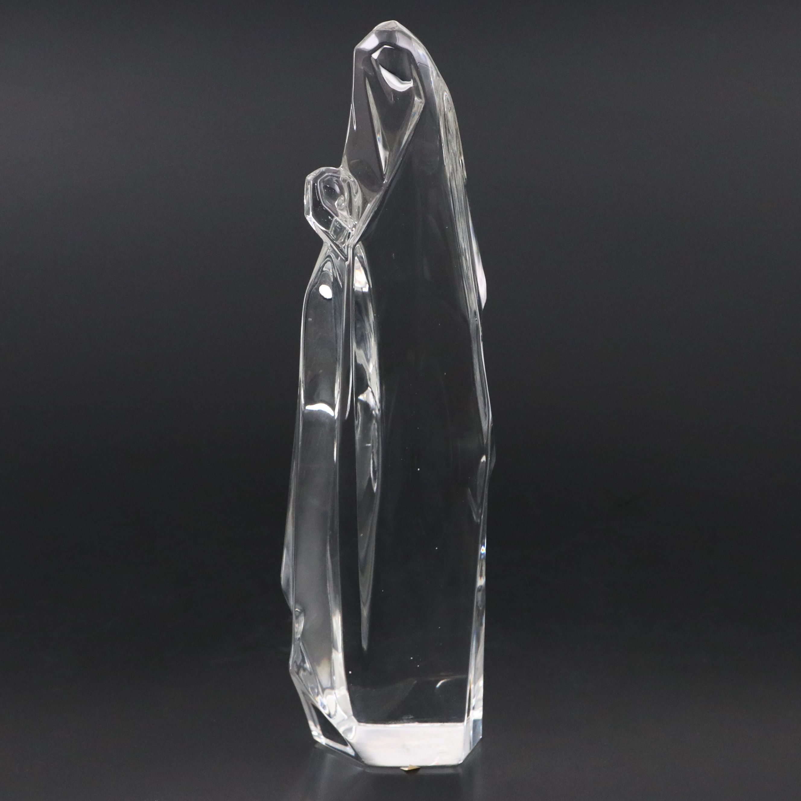 German Crystal Abstract Madonna and Child Figurine